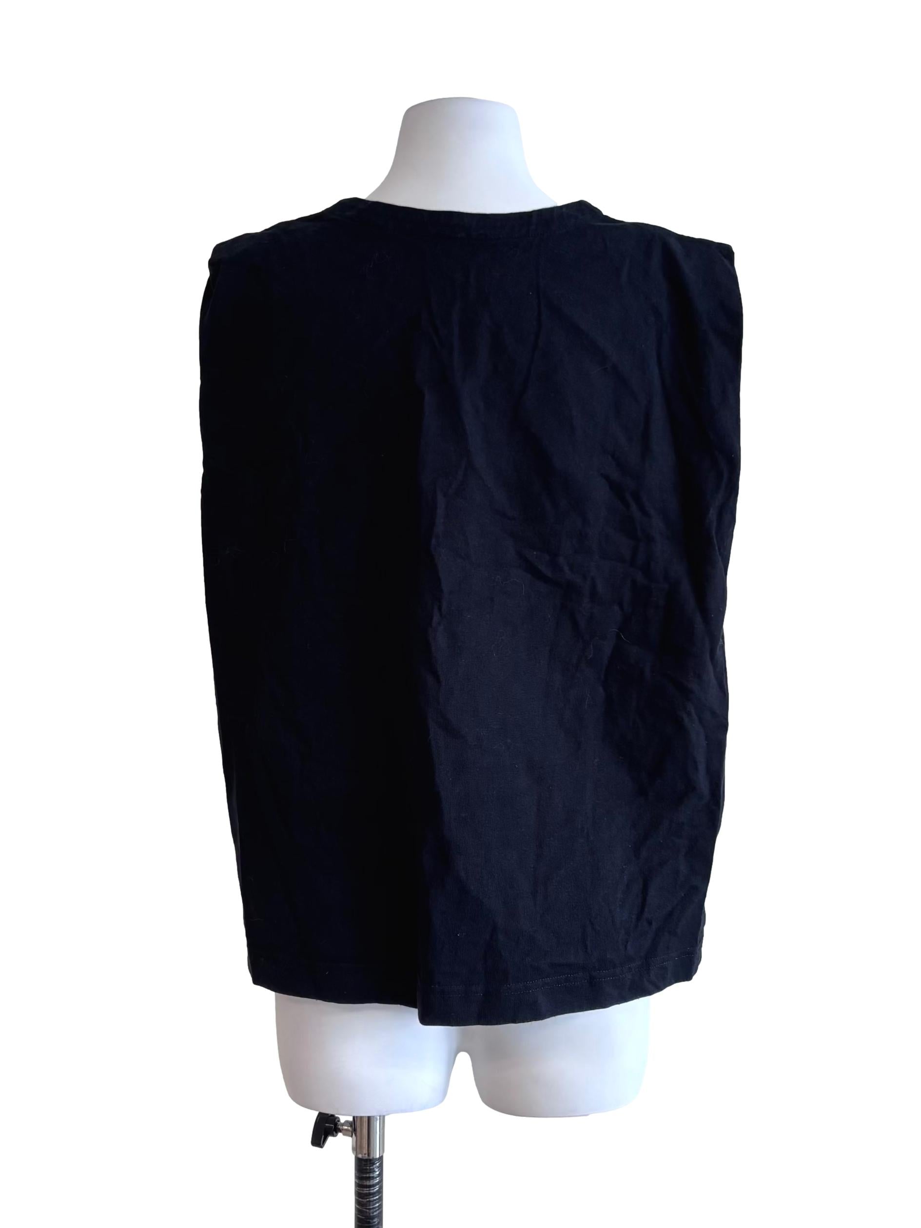 Fade Black Sleeveless Top