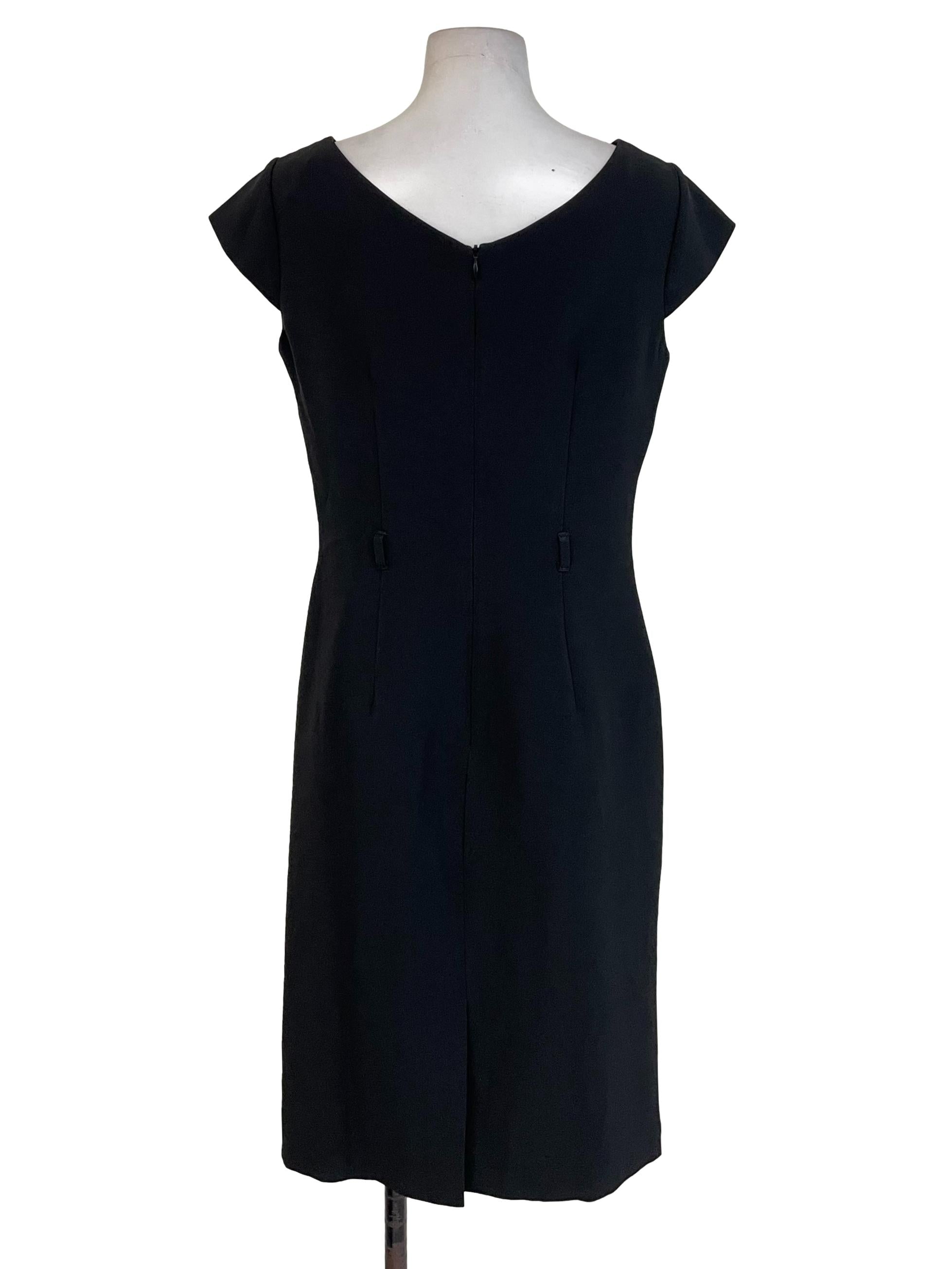 Black V Neck Slip Dress