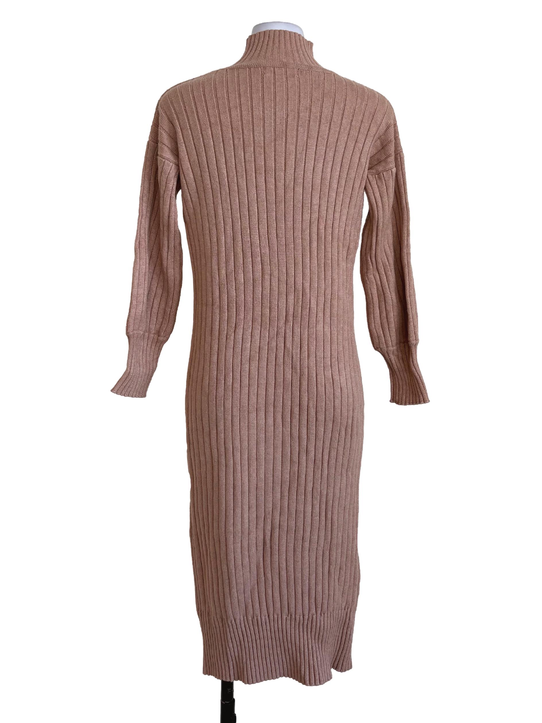 Sepia Knitted Bodycon High Neck Dress