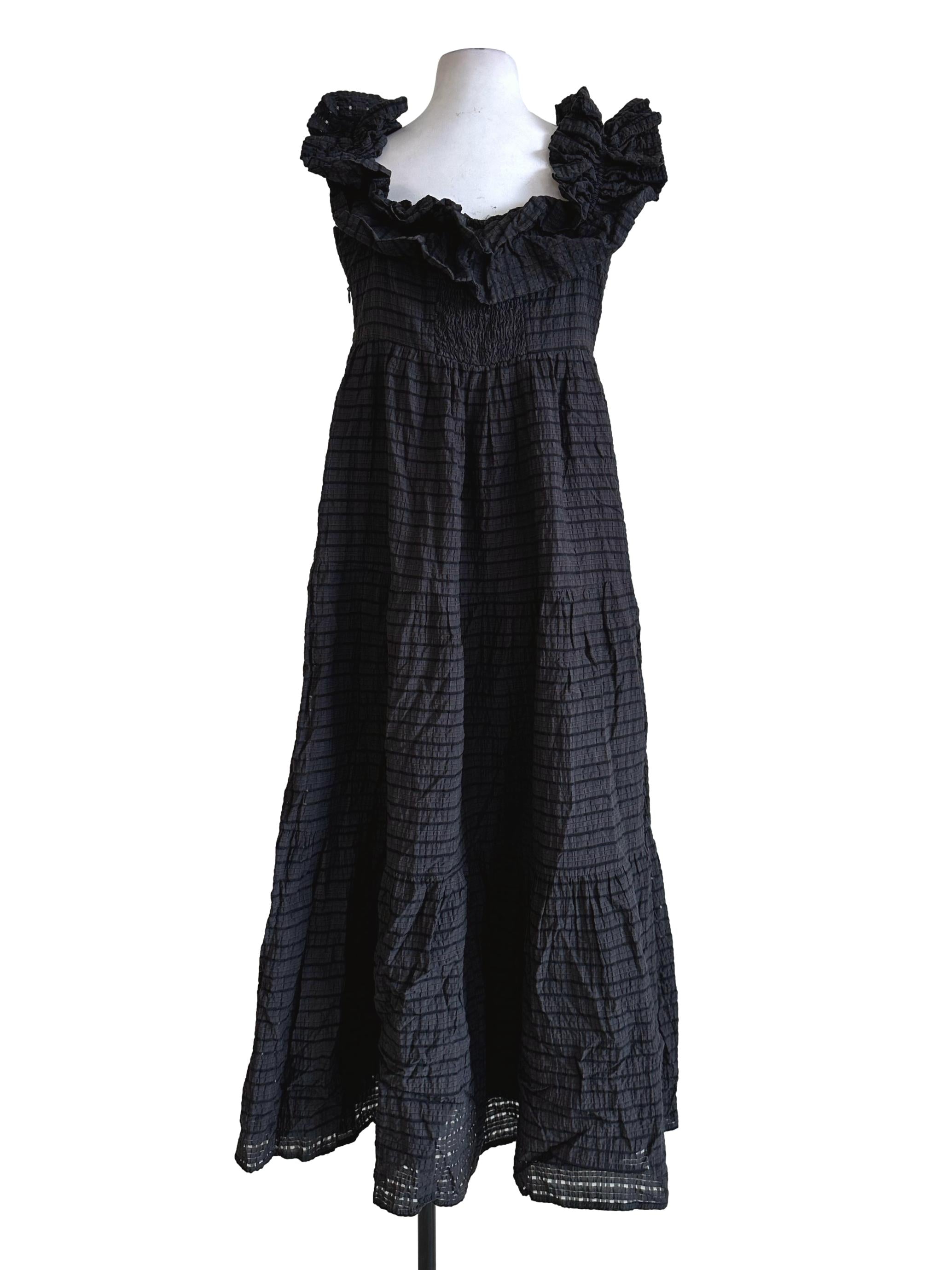 Charcoal Black Textured Dress