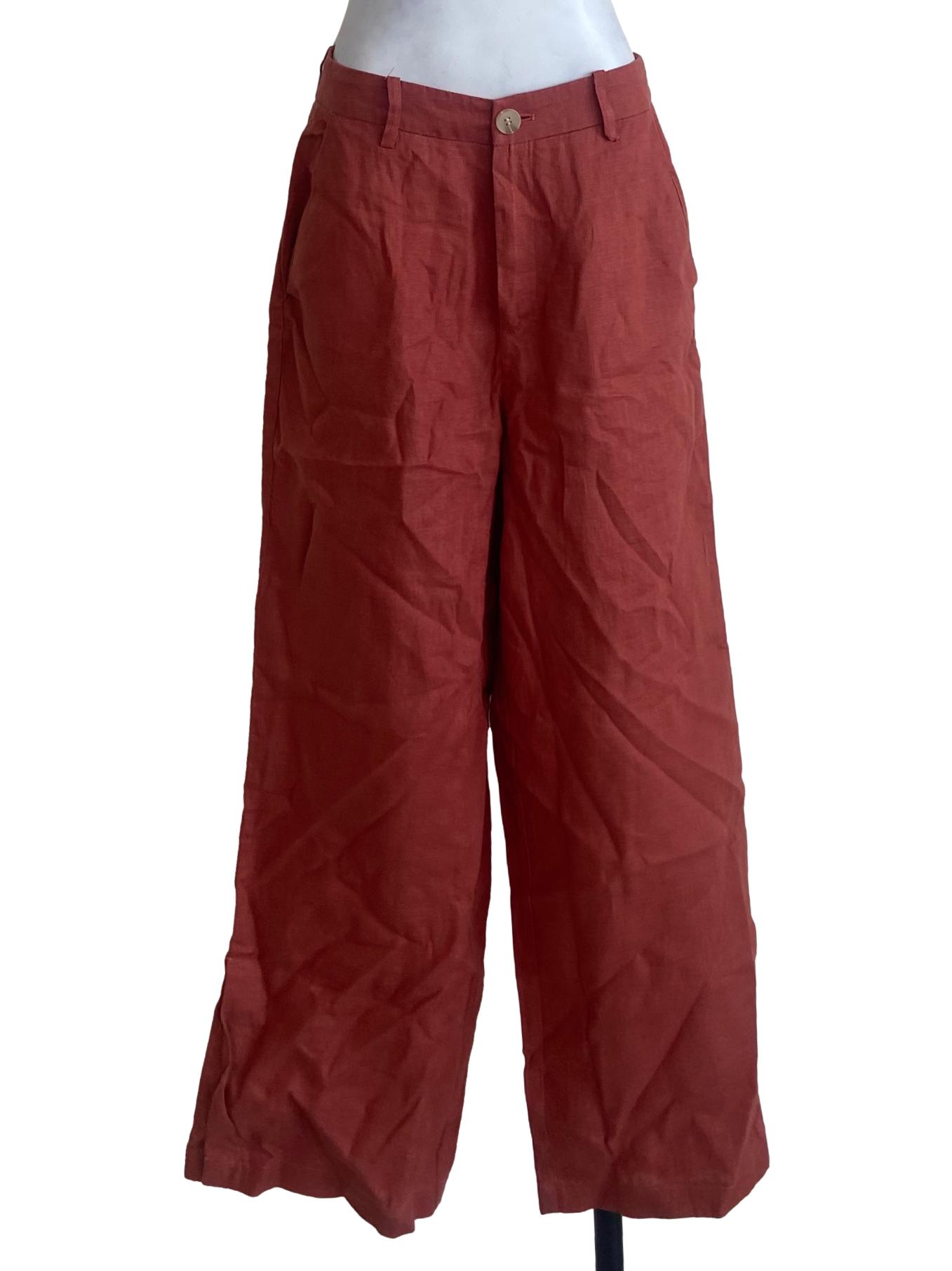 Coral Pink Slit Formal Pants