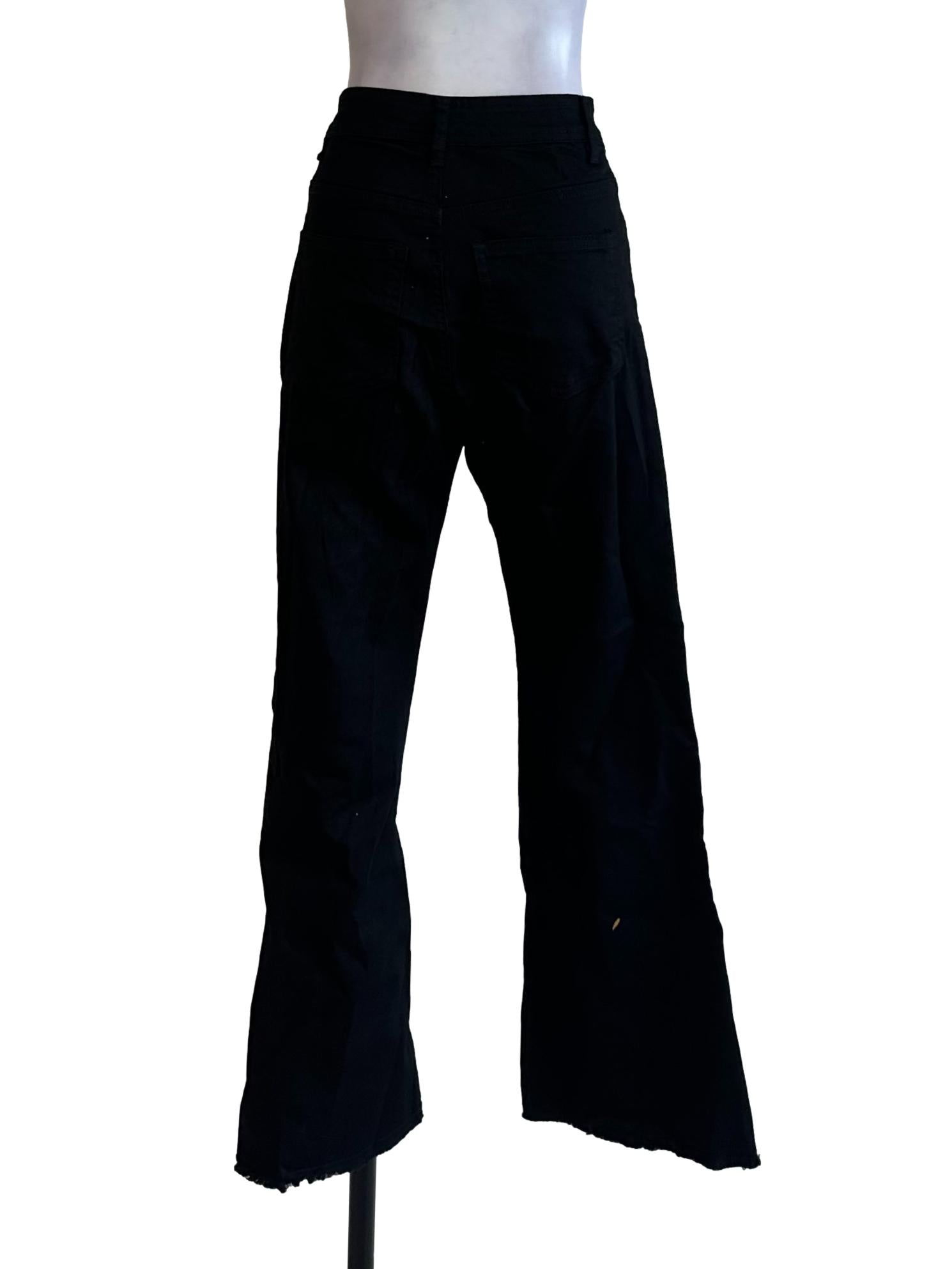 Raven Black Denim Flare Jeans