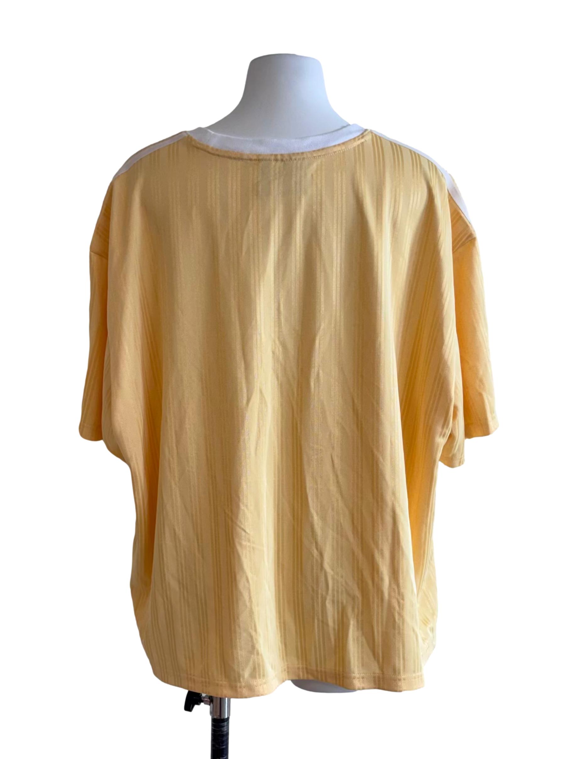 Yellow Stripe Pattern Oversized Tee