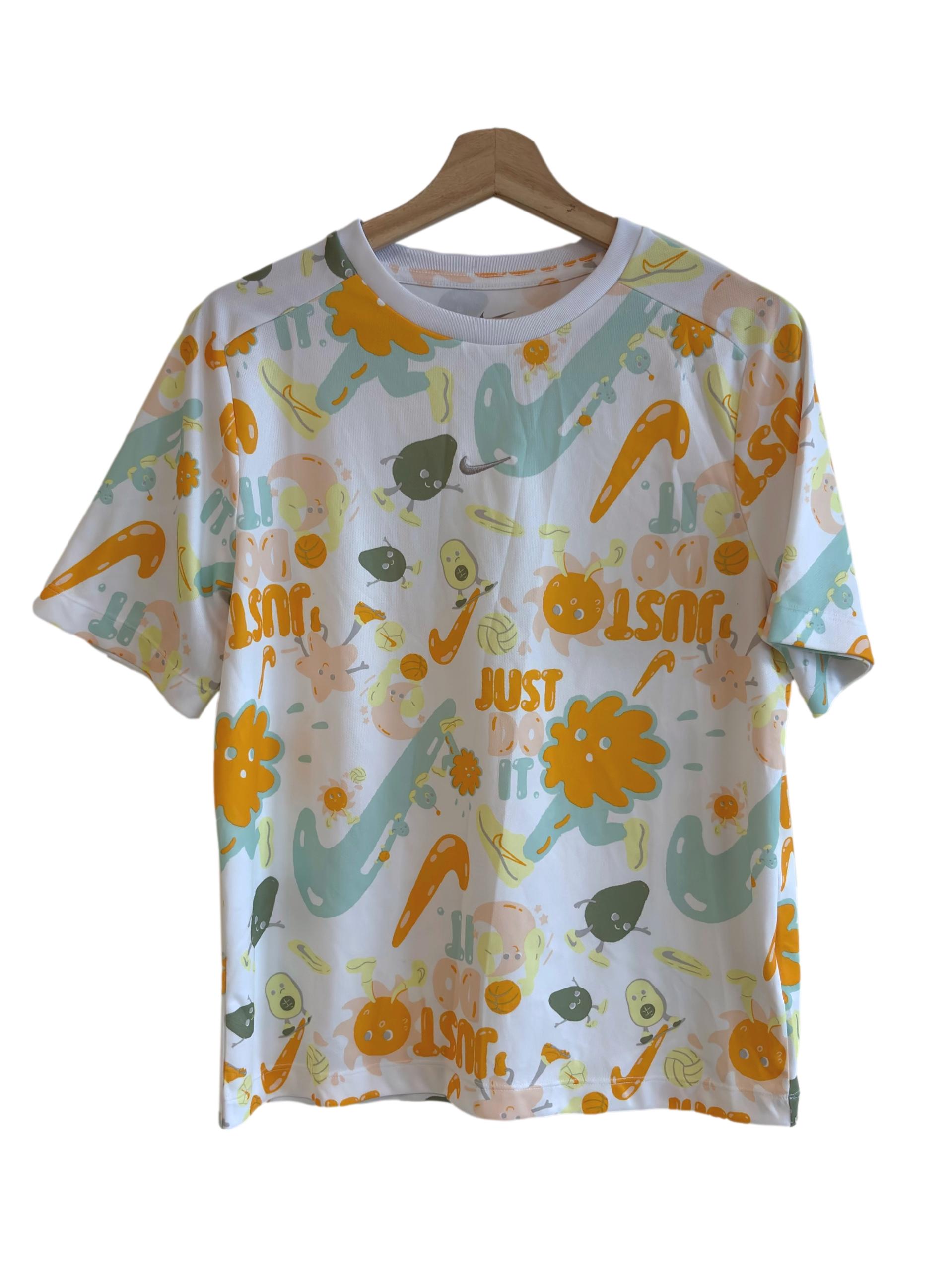 White Graphic Print Tee