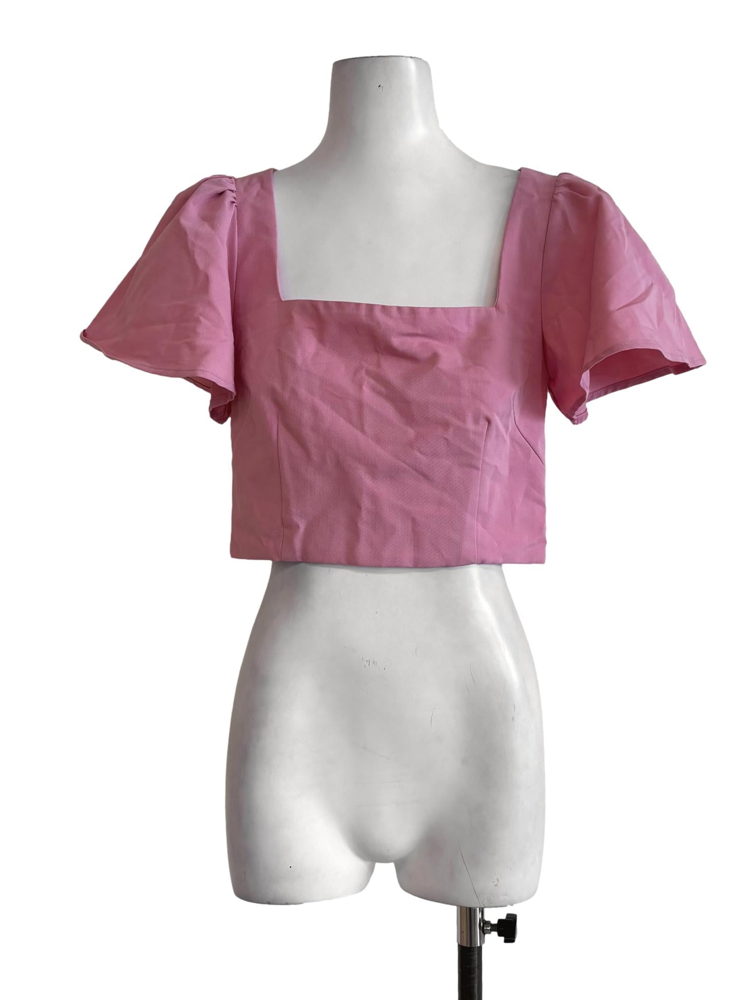 Flamingo Pink Baby Doll Top