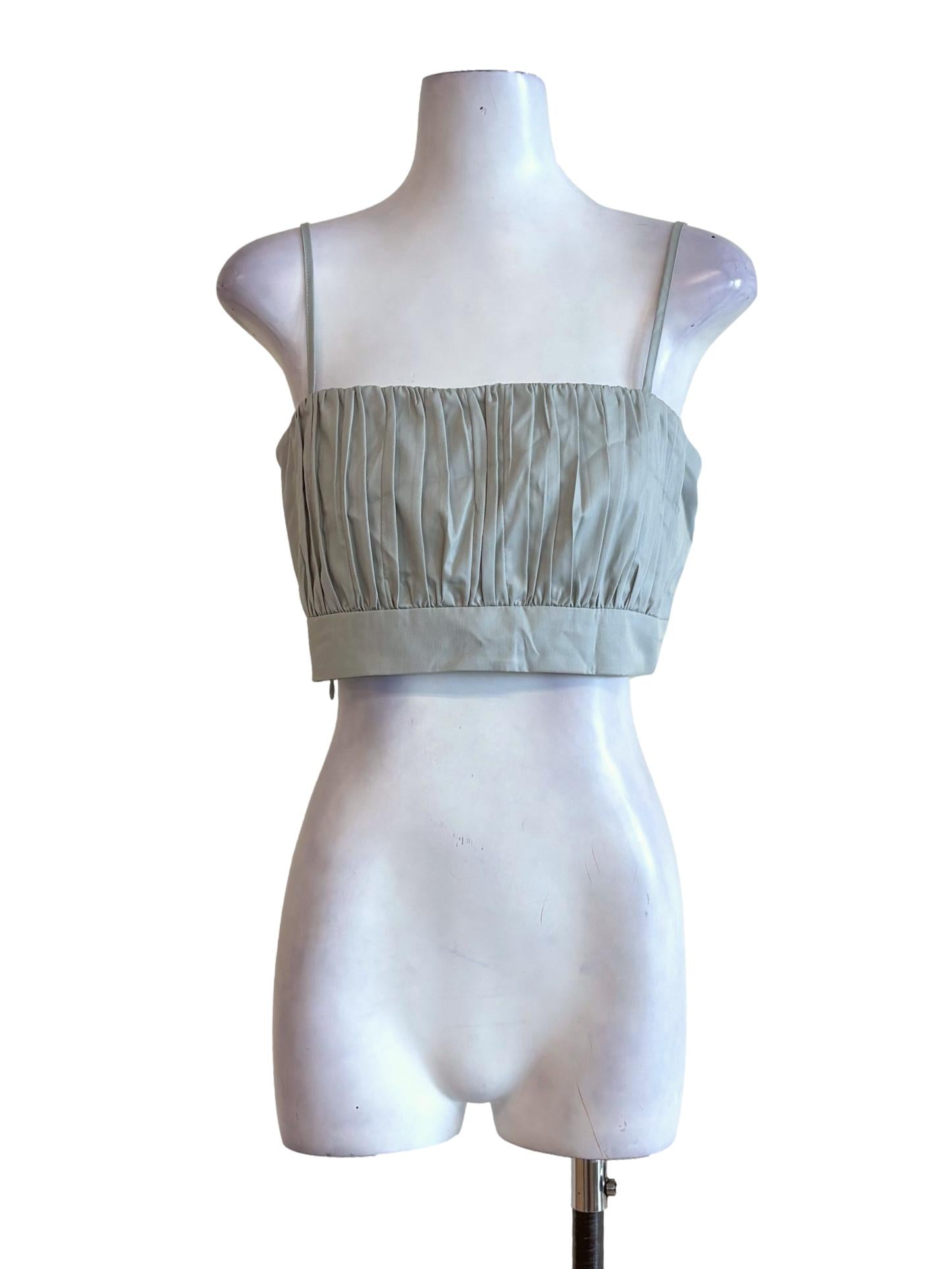 Light Mint Green Pleated Camisole