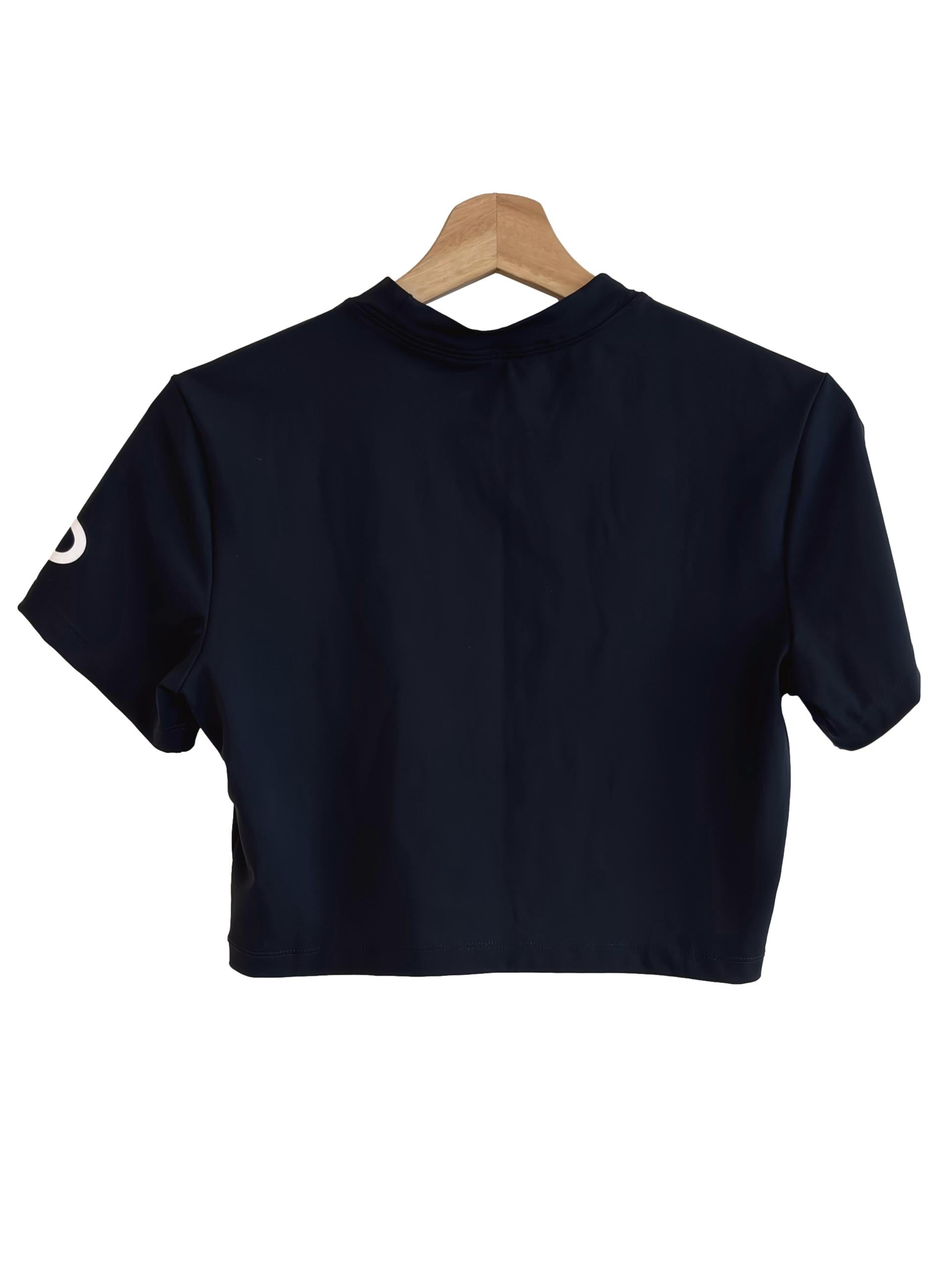 Black Logo Cropped Tee