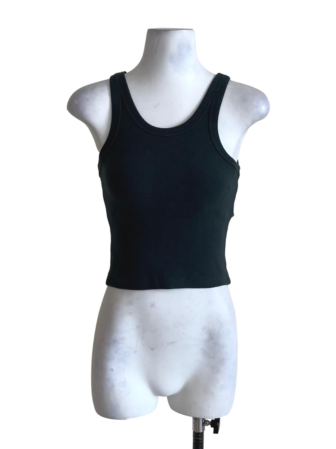 Pine Green Scoop Neckline Tank Top