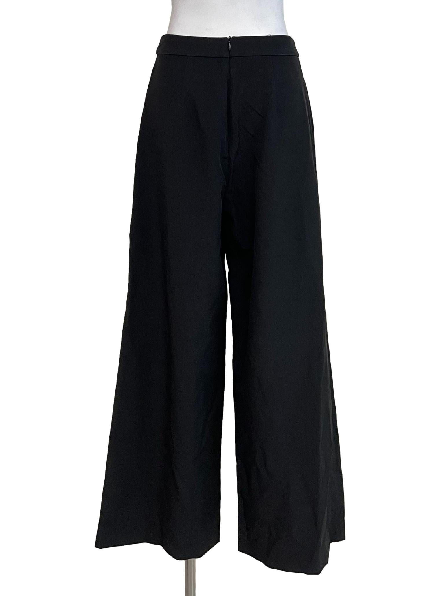 Black High Waist Wide Leg Pants