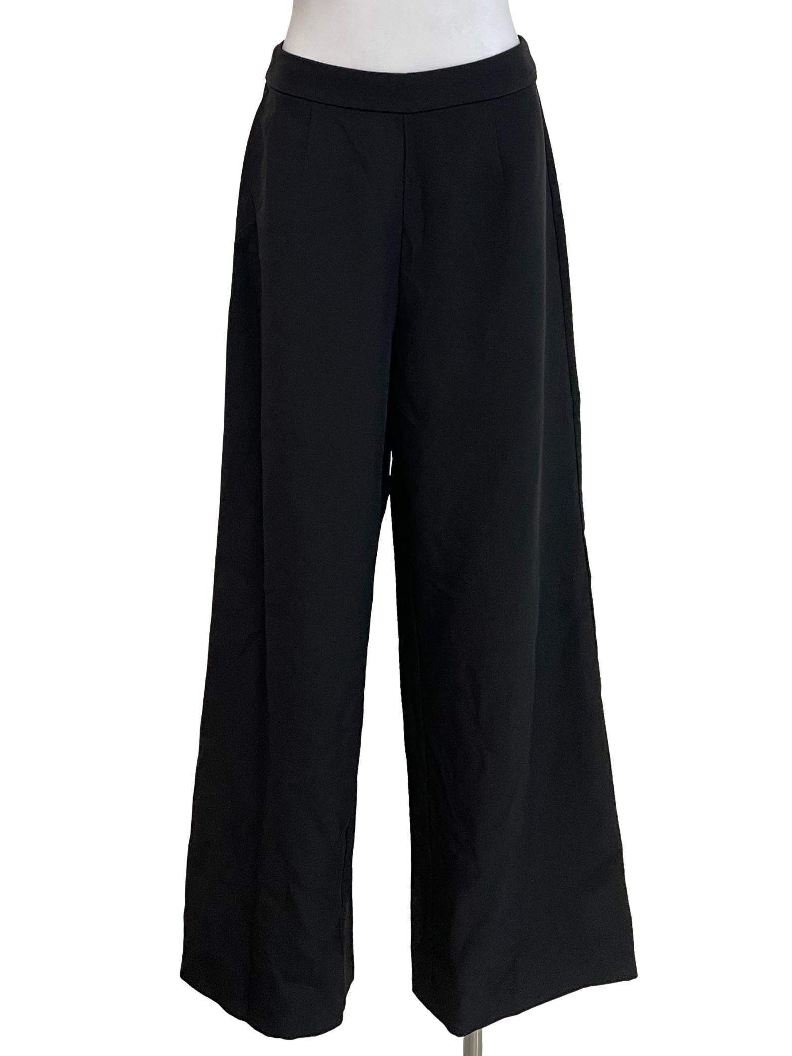 Black High Waist Wide Leg Pants