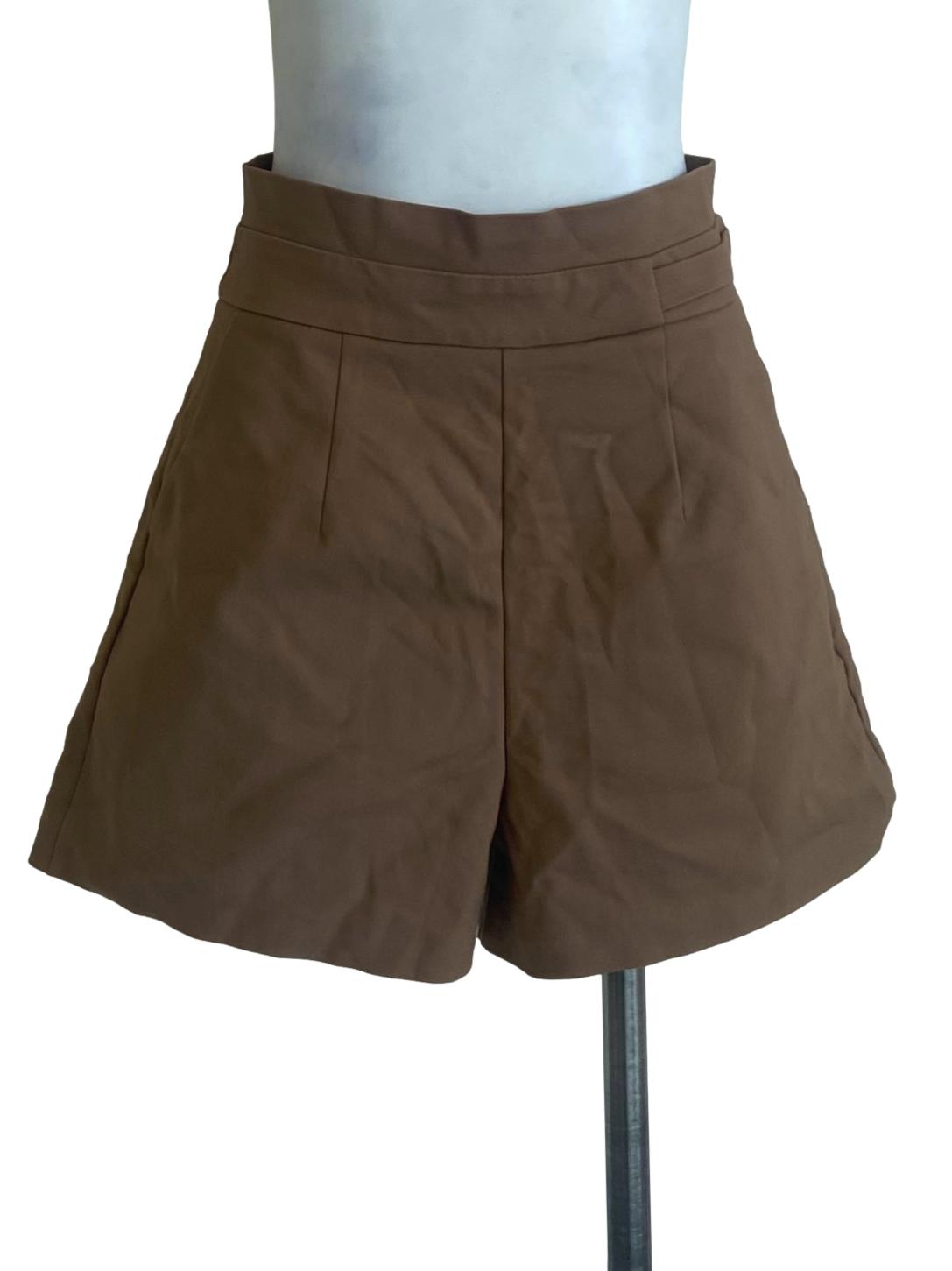 Peanut Brown Highwaist Shorts