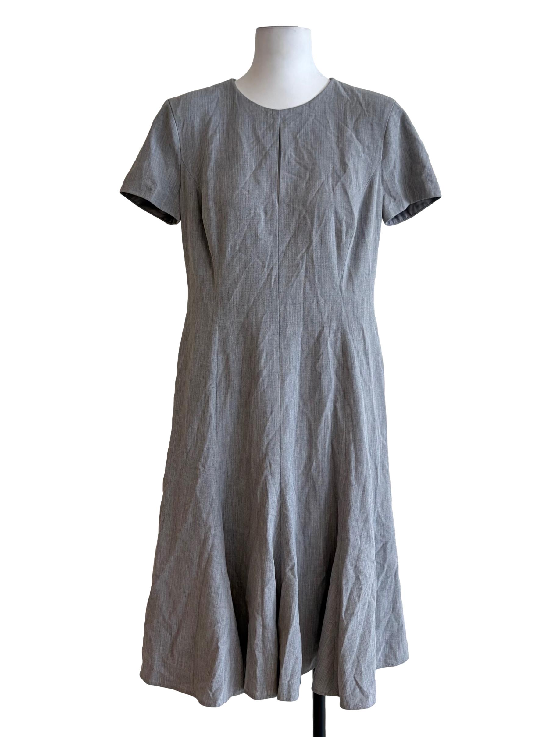 Cloud Grey Flutter A-Line Dress