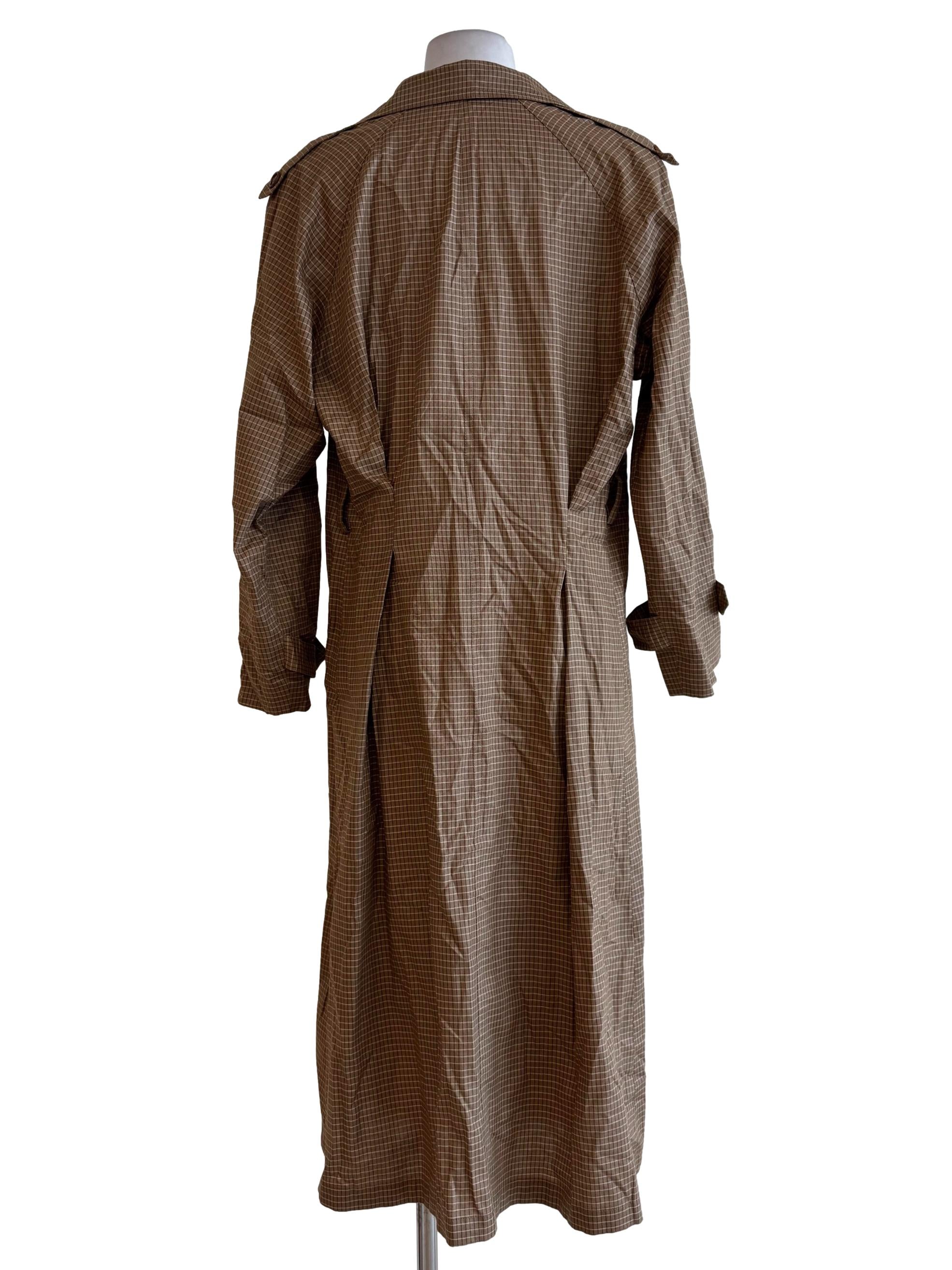 Brown Checkered Shirt Dress