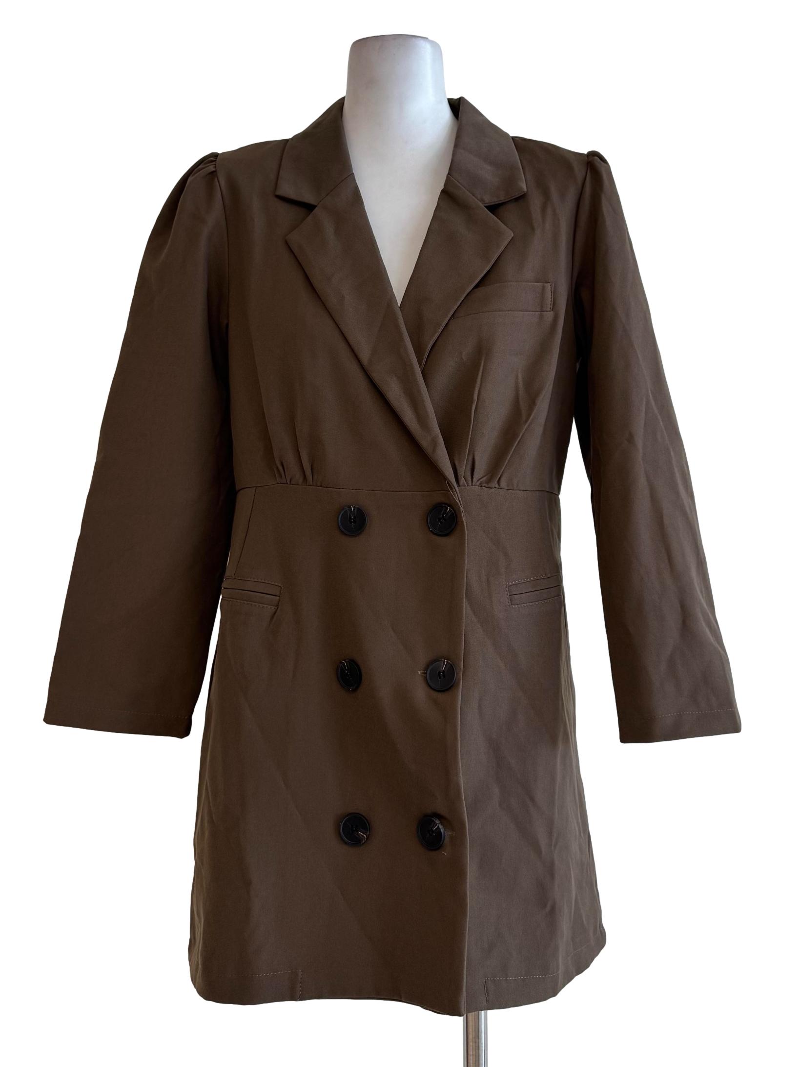 Brown Buttoned Blazer