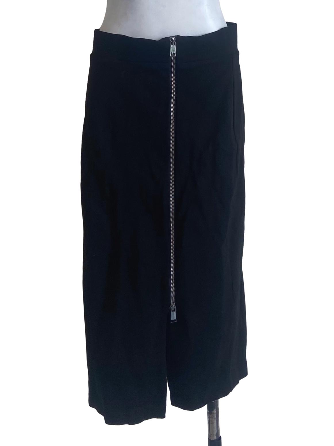 Black Zipper Tube Skirt