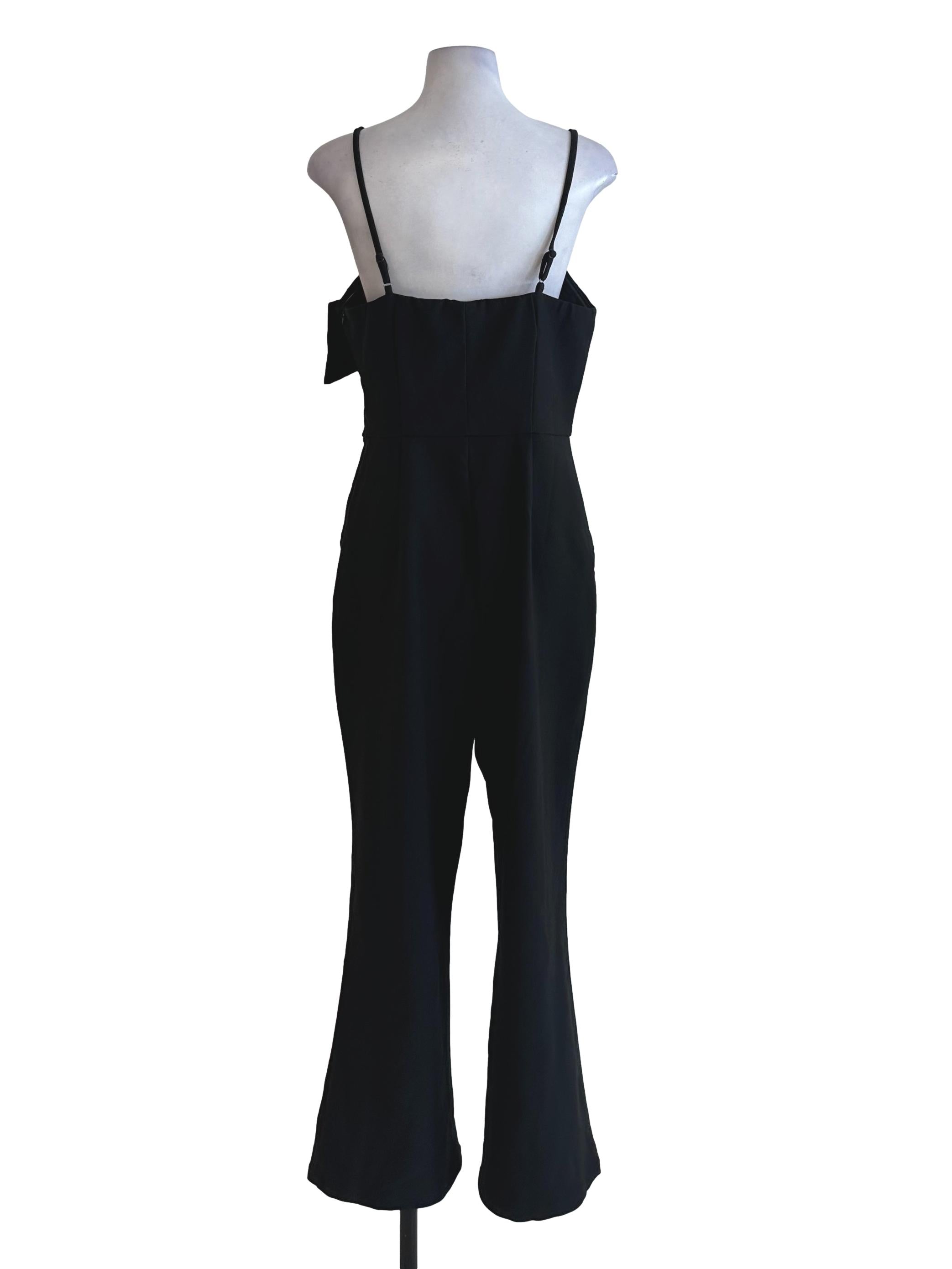 Raven Black Ribbon Sweetheart Jumpsuit