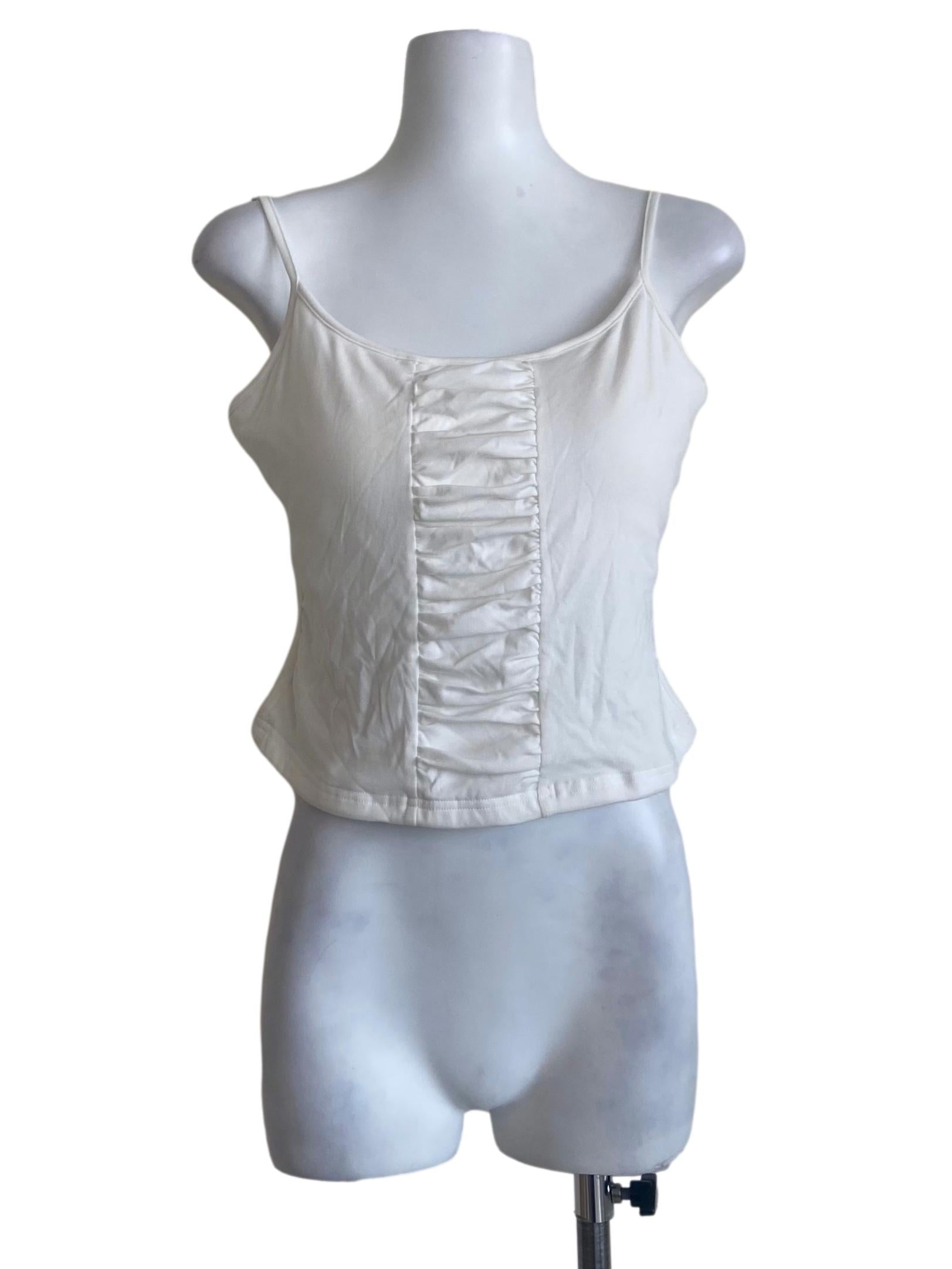 White Spaghetti  Straps Crop Top