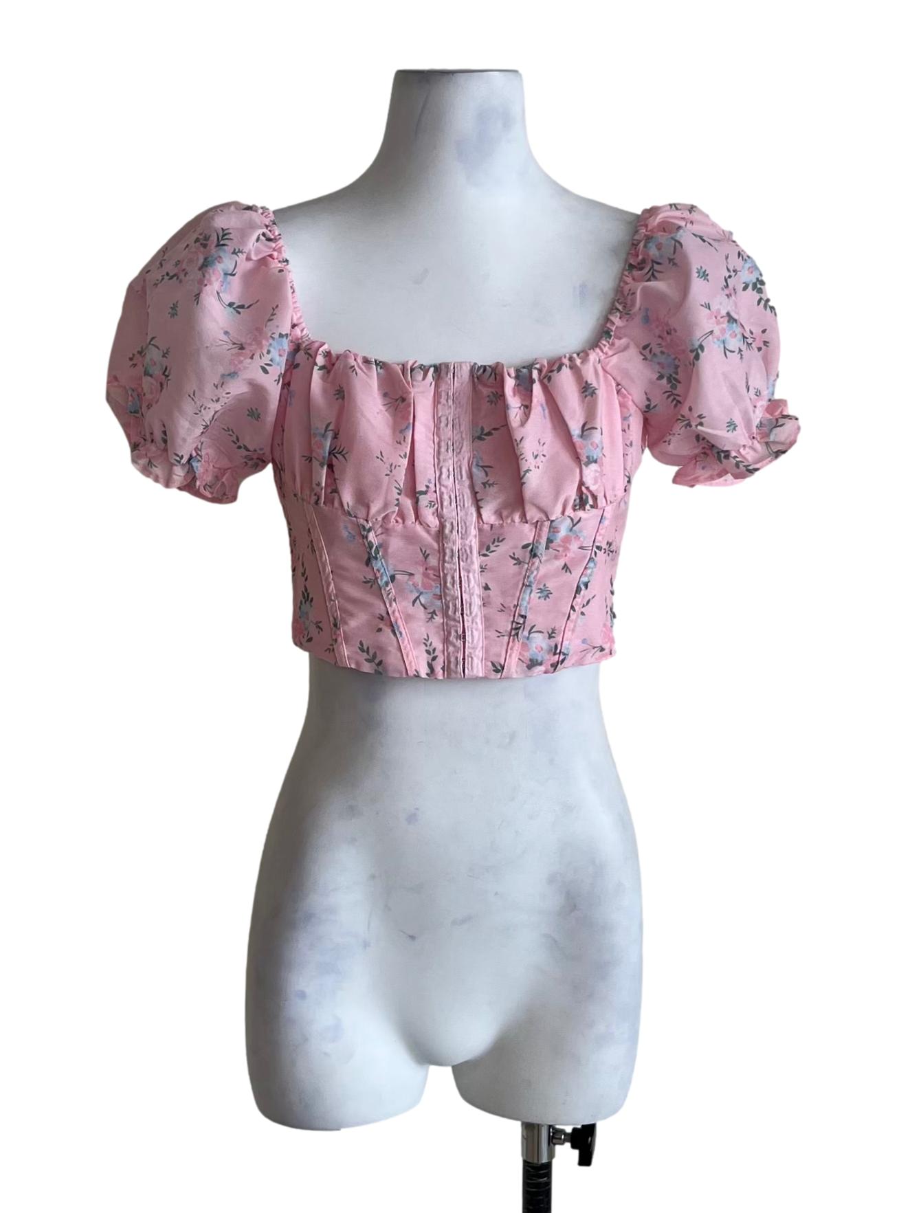 Blush Pink Floral Blouse