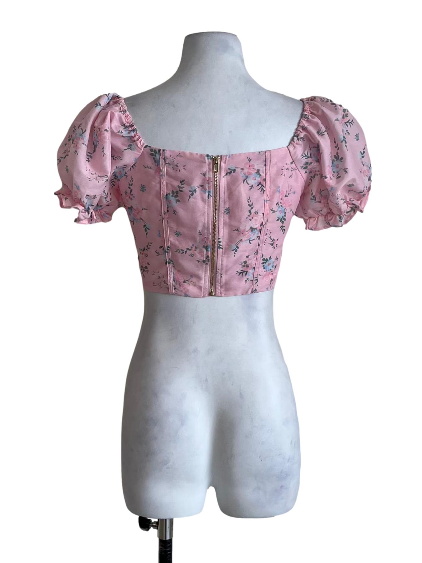 Blush Pink Floral Blouse