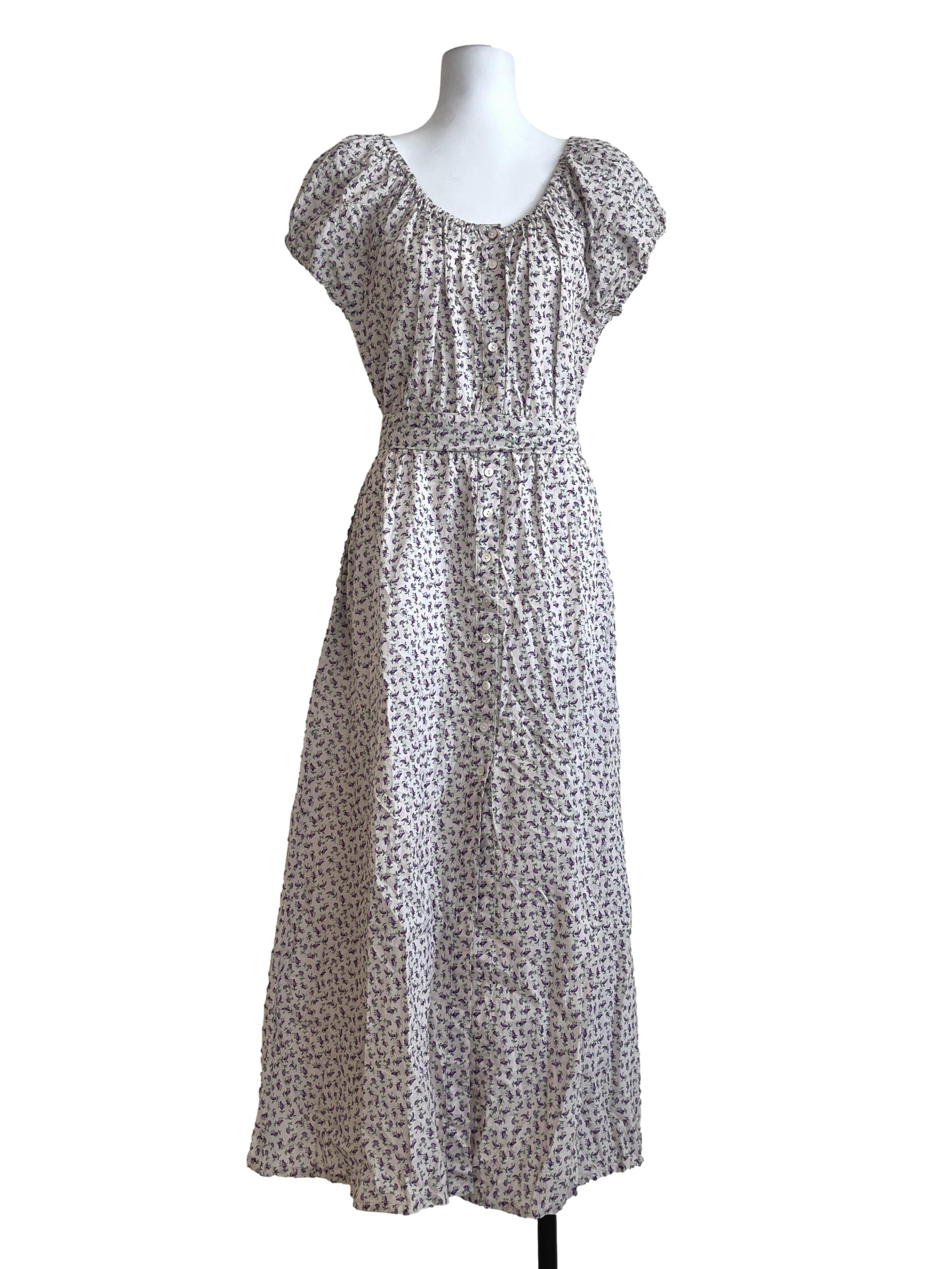 Daisy White Scoop A-Line Dress