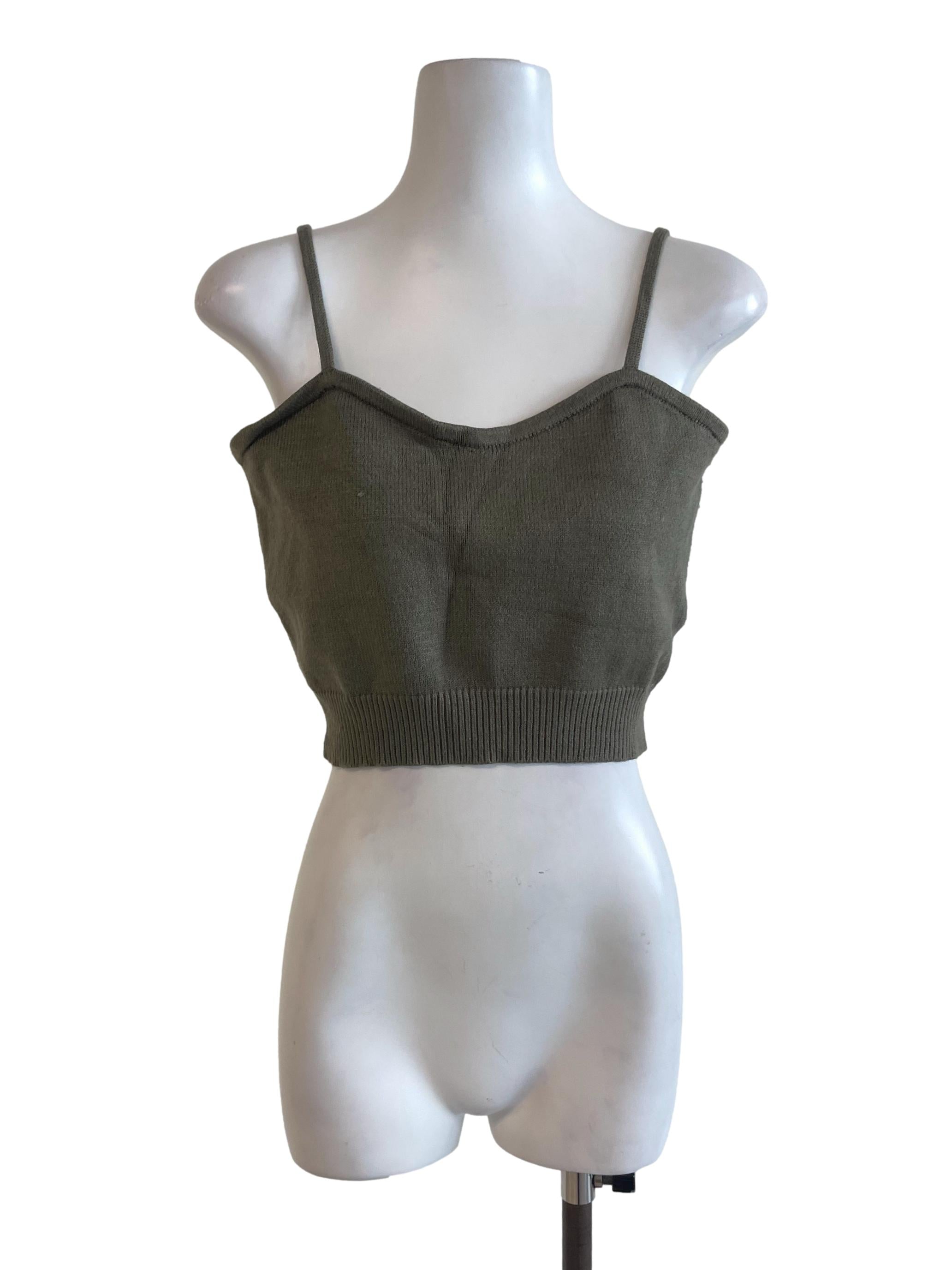 Army Green Stretchable Camisole