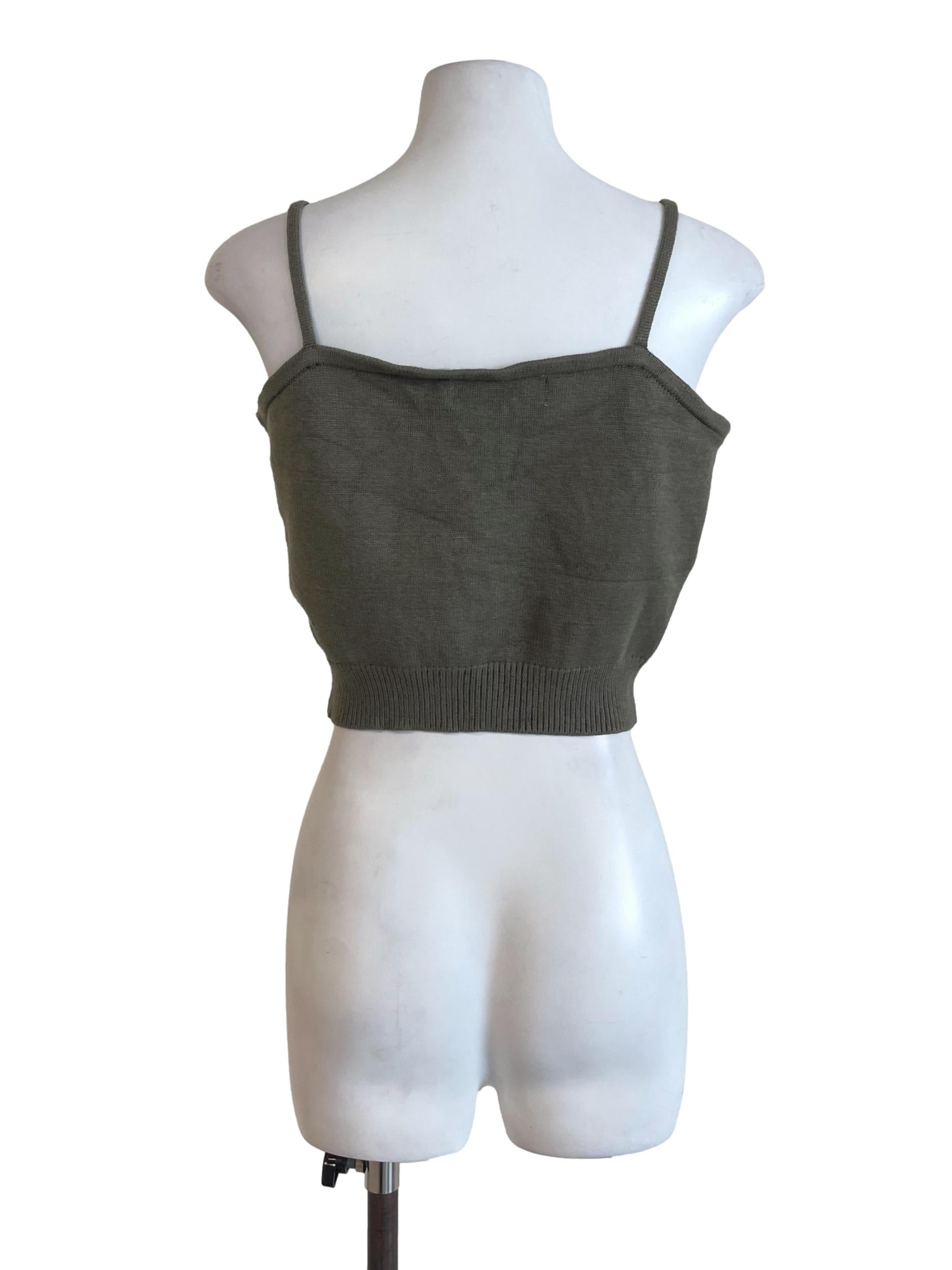 Army Green Stretchable Camisole