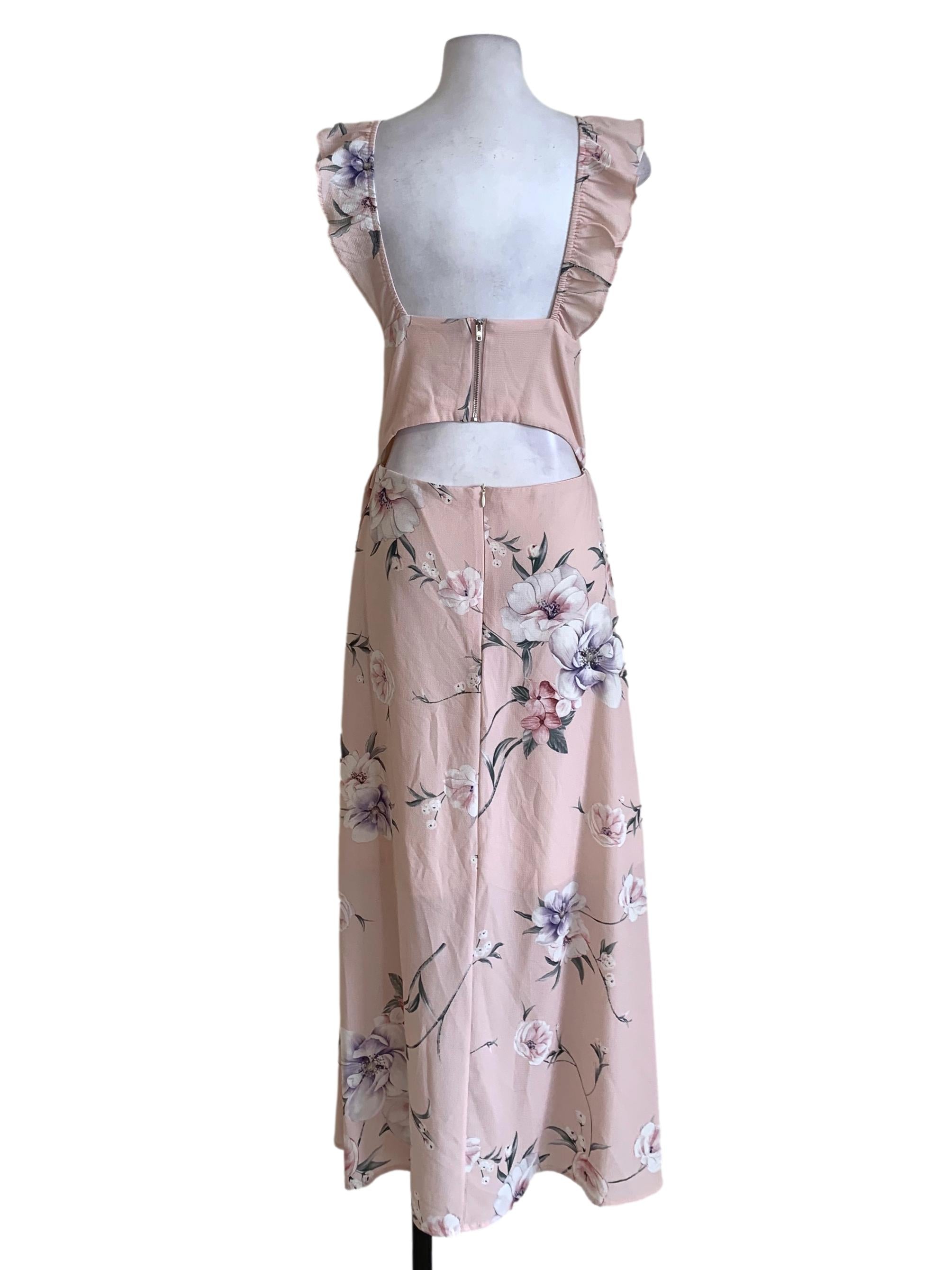 Crepe Floral A-Line Dress