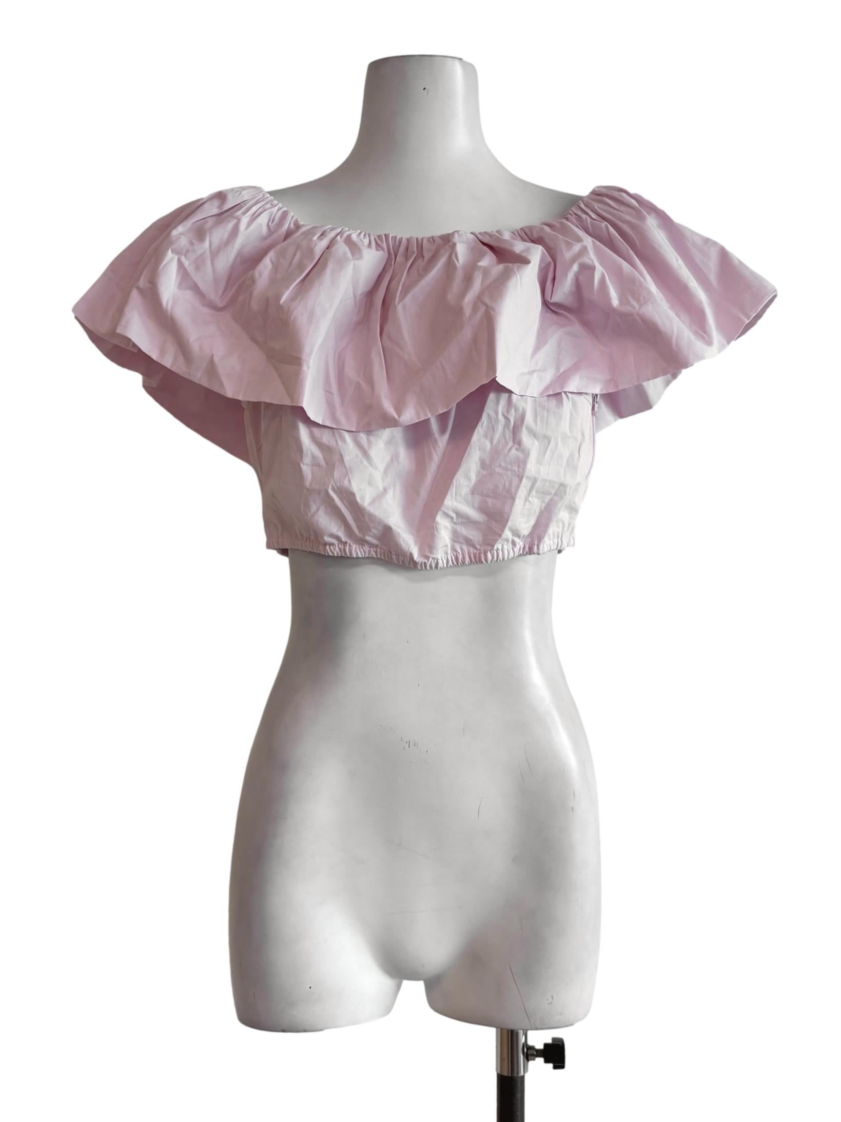 Orchid Pink Off Shoulder Cotton Top TCL