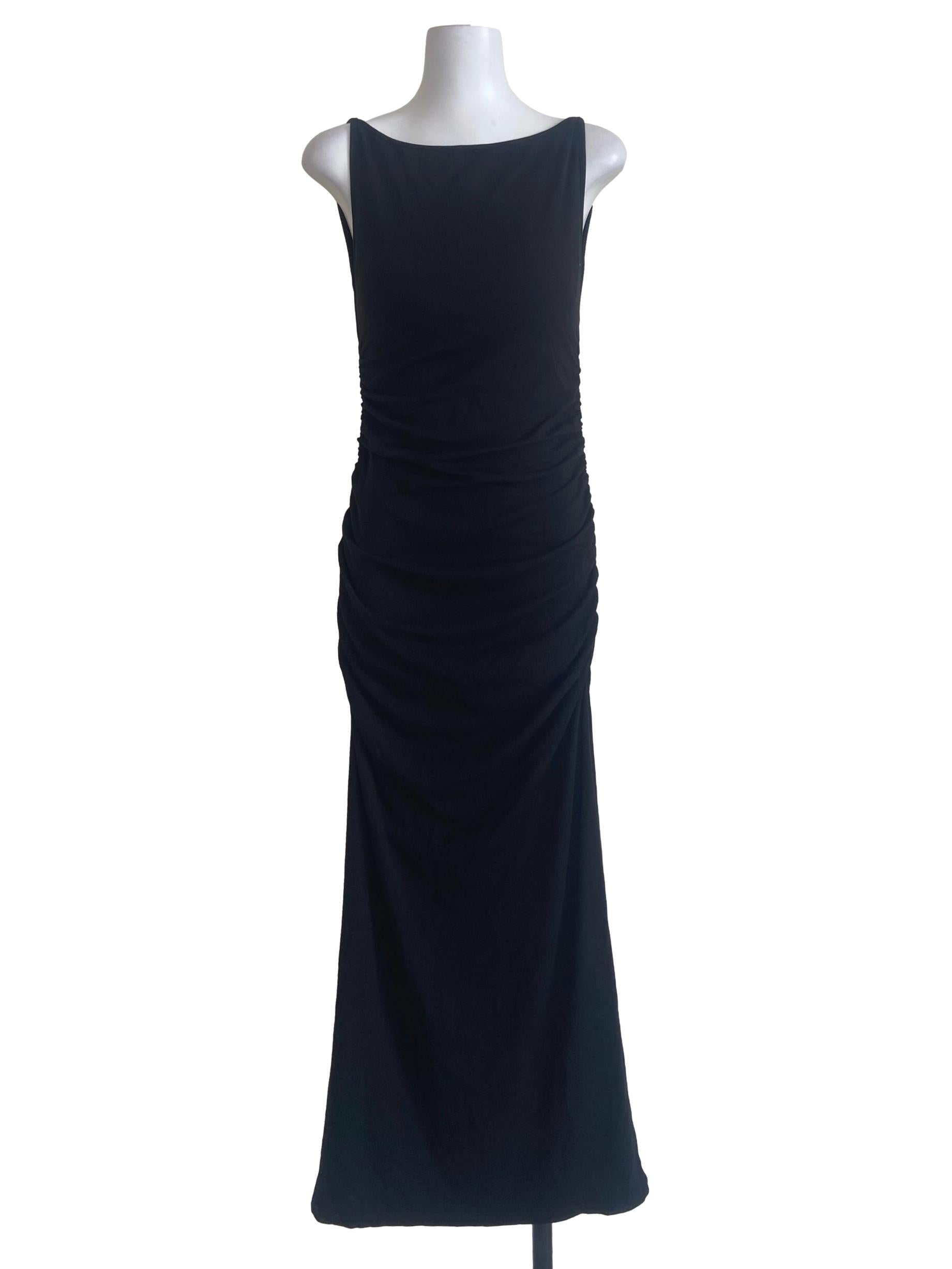 Black Twill Bodycon Dress