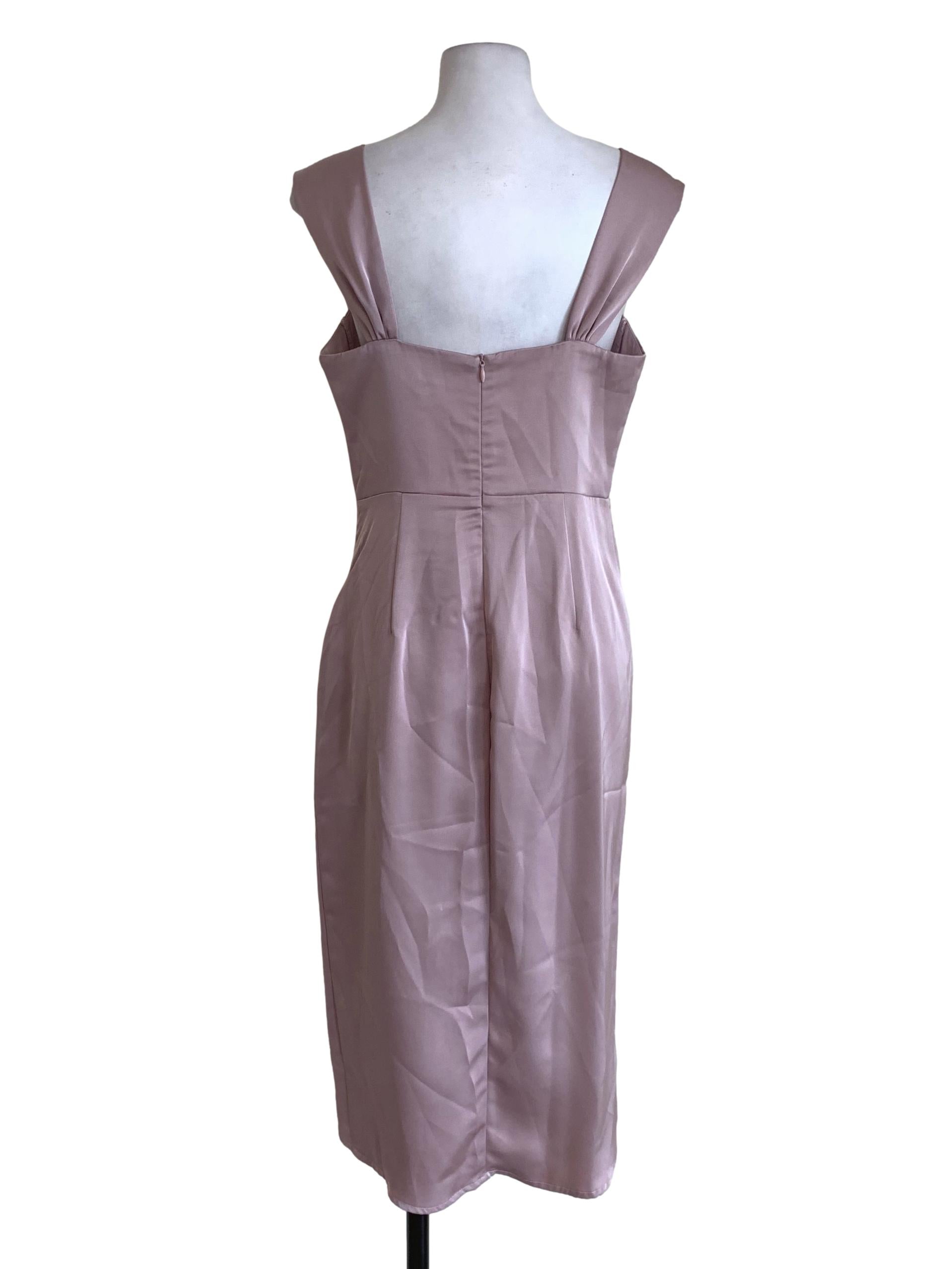 Periwinkle Satin A-Line Dress