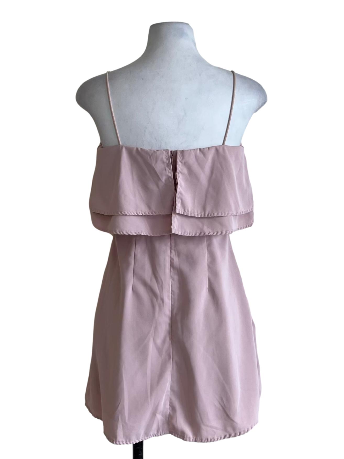 Blush Pink Spaghetti Strap A-Line Dress