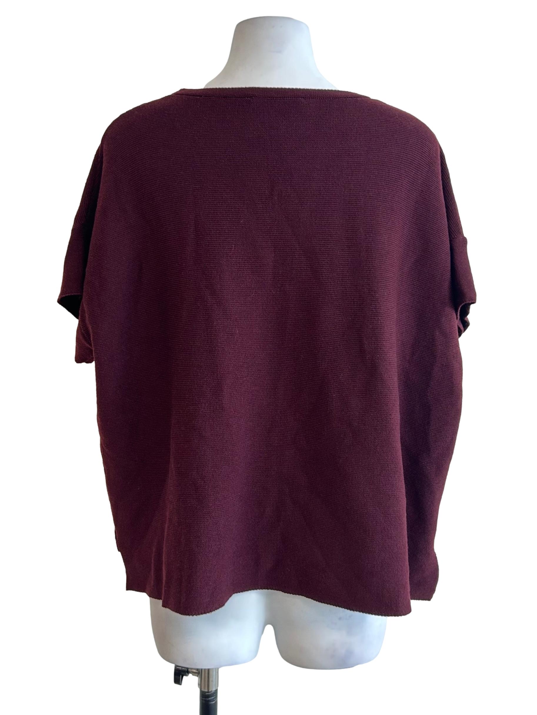 Jam Purple Oversized Waffle Knit Top