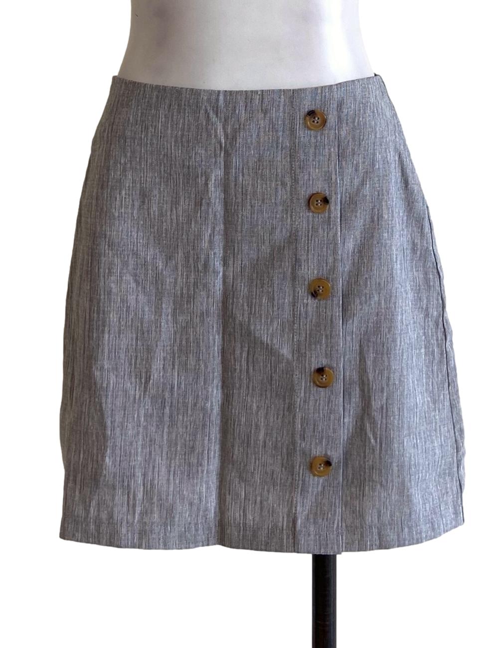 Cloud Grey Glen Check Flip Skirt