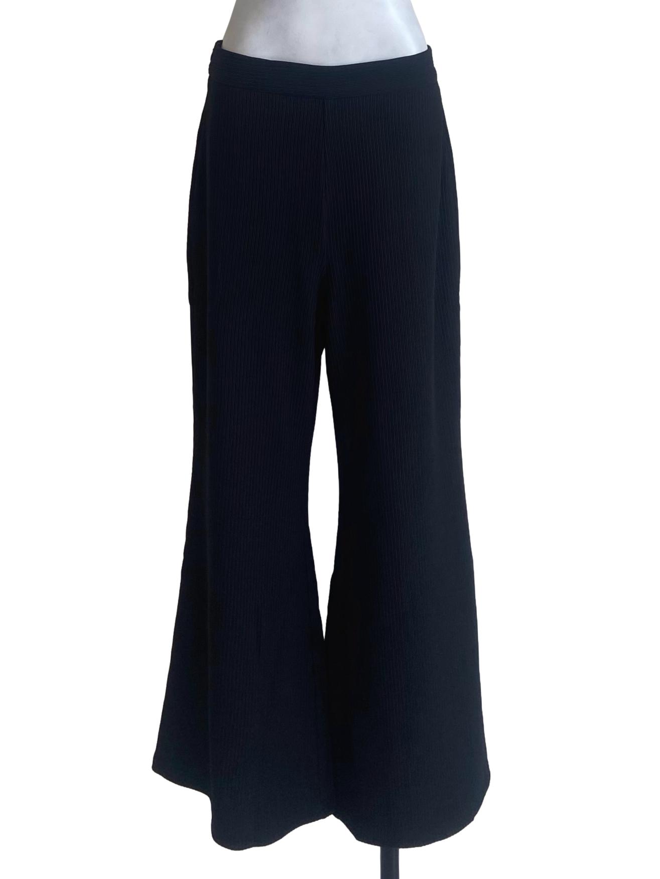 Black Stripe Straight Pants