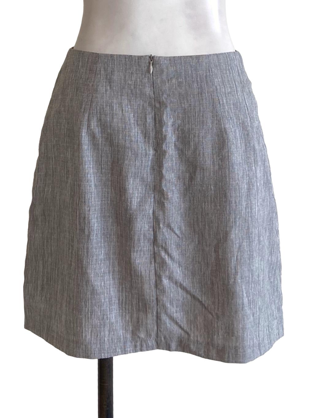 Cloud Grey Glen Check Flip Skirt