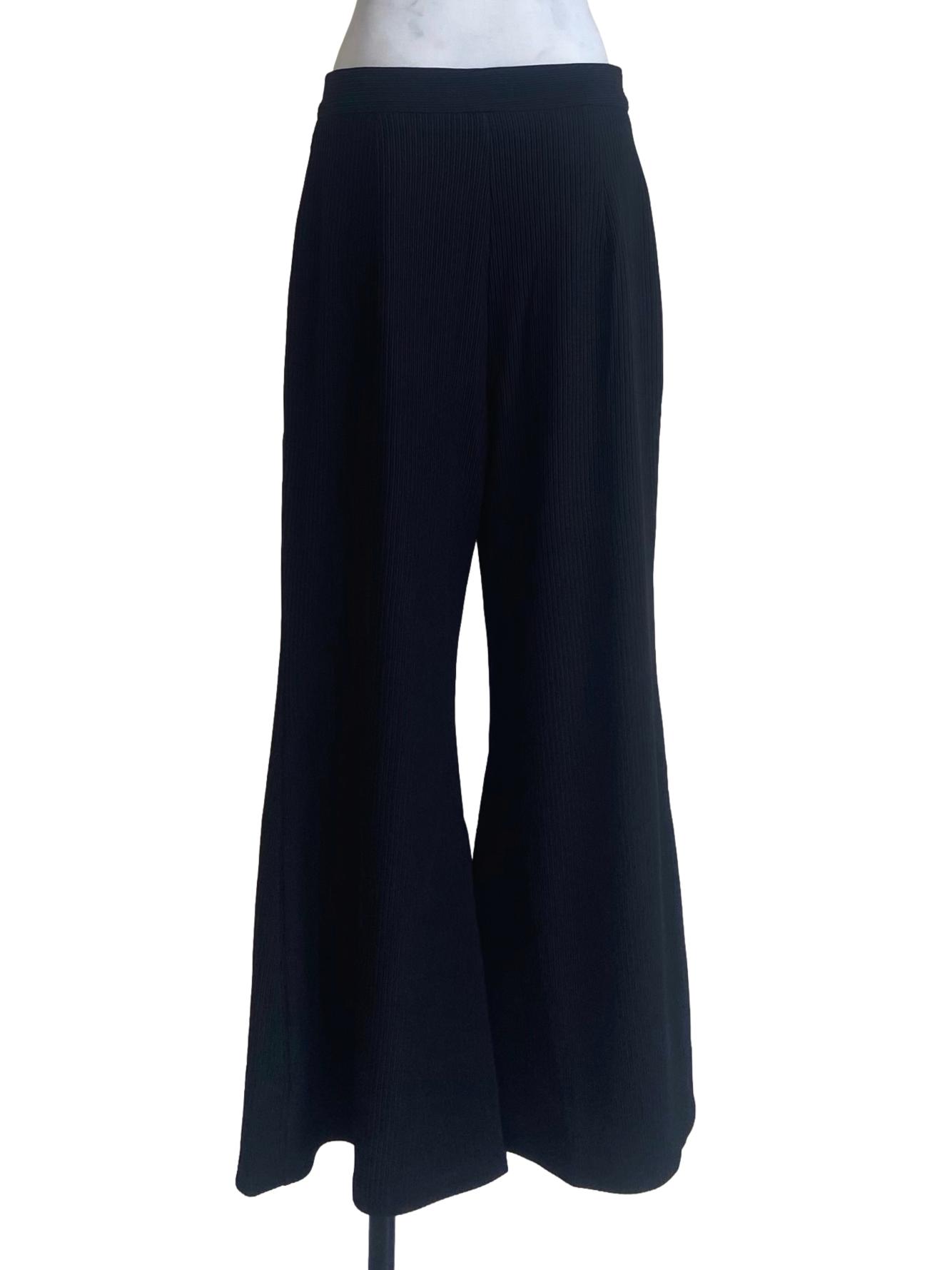 Black Stripe Straight Pants