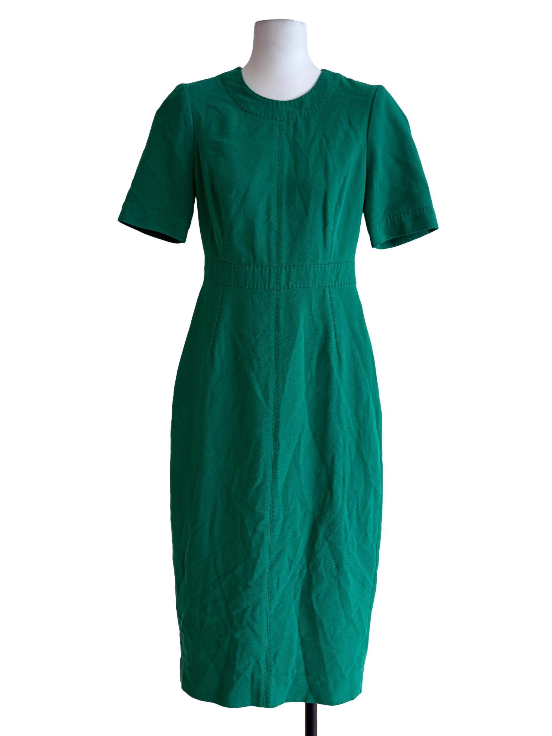 Parakeet Green Puff Sleeve A-Line Dress