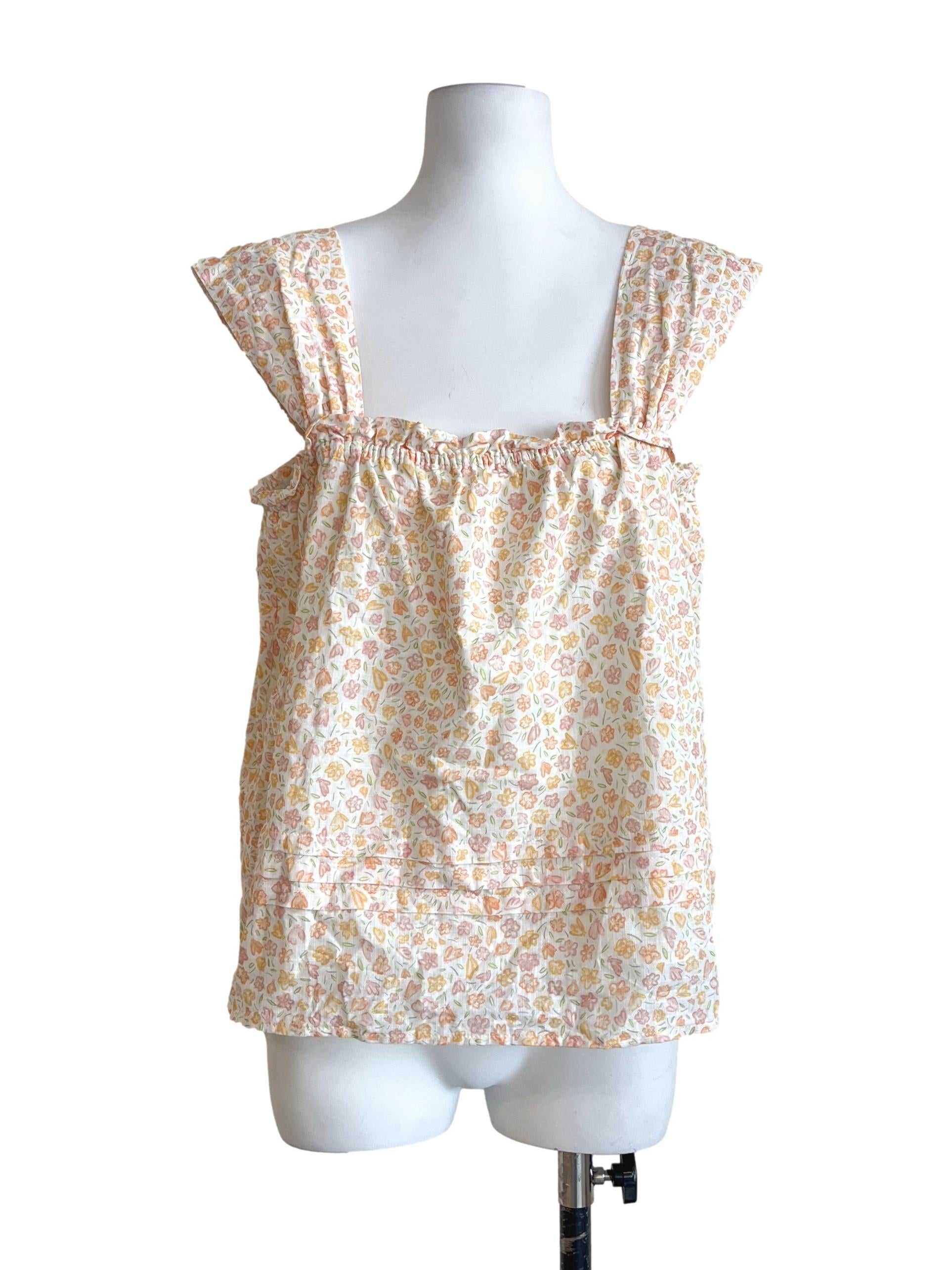 Butterscotch Yellow Square Sleeveless Top