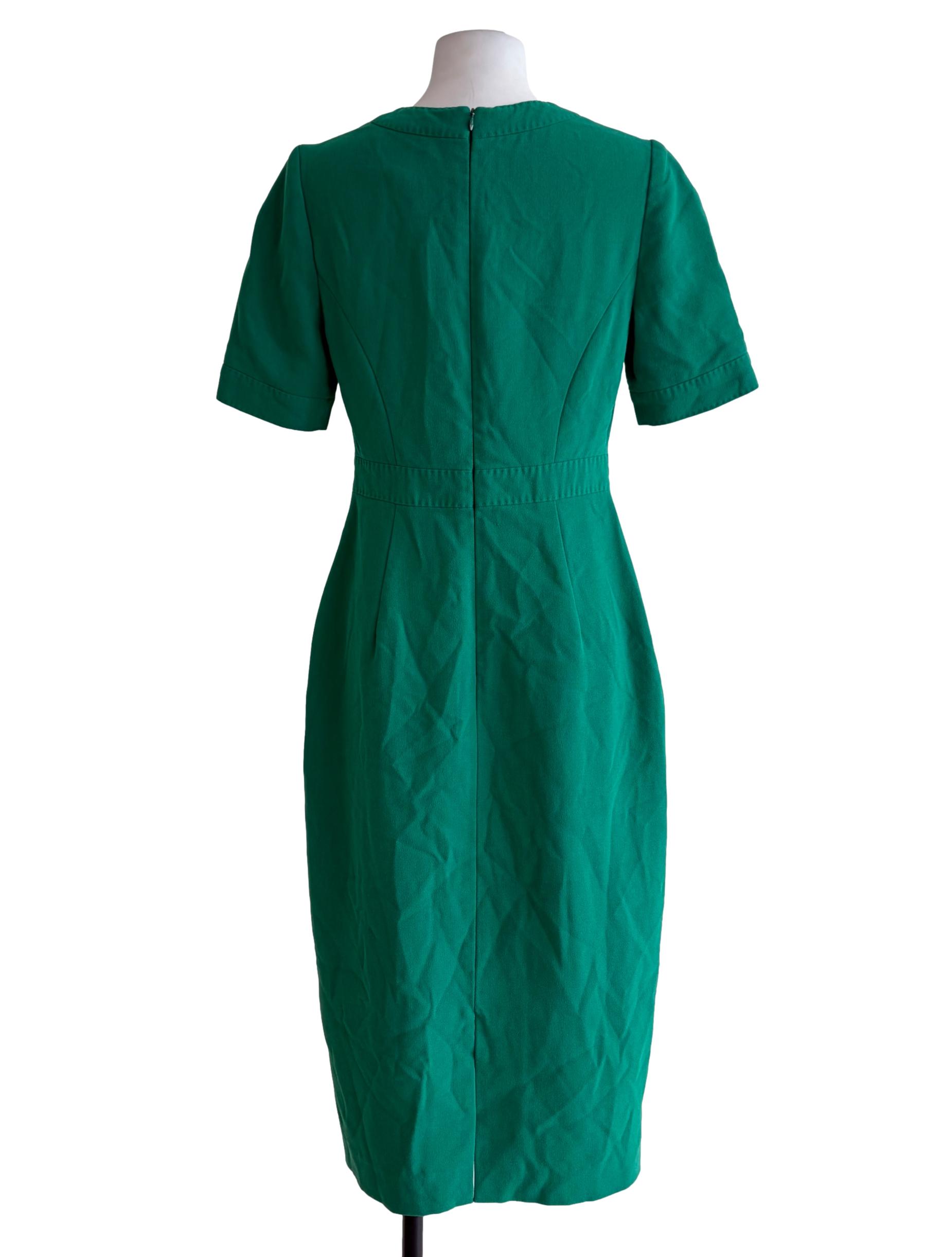 Parakeet Green Puff Sleeve A-Line Dress