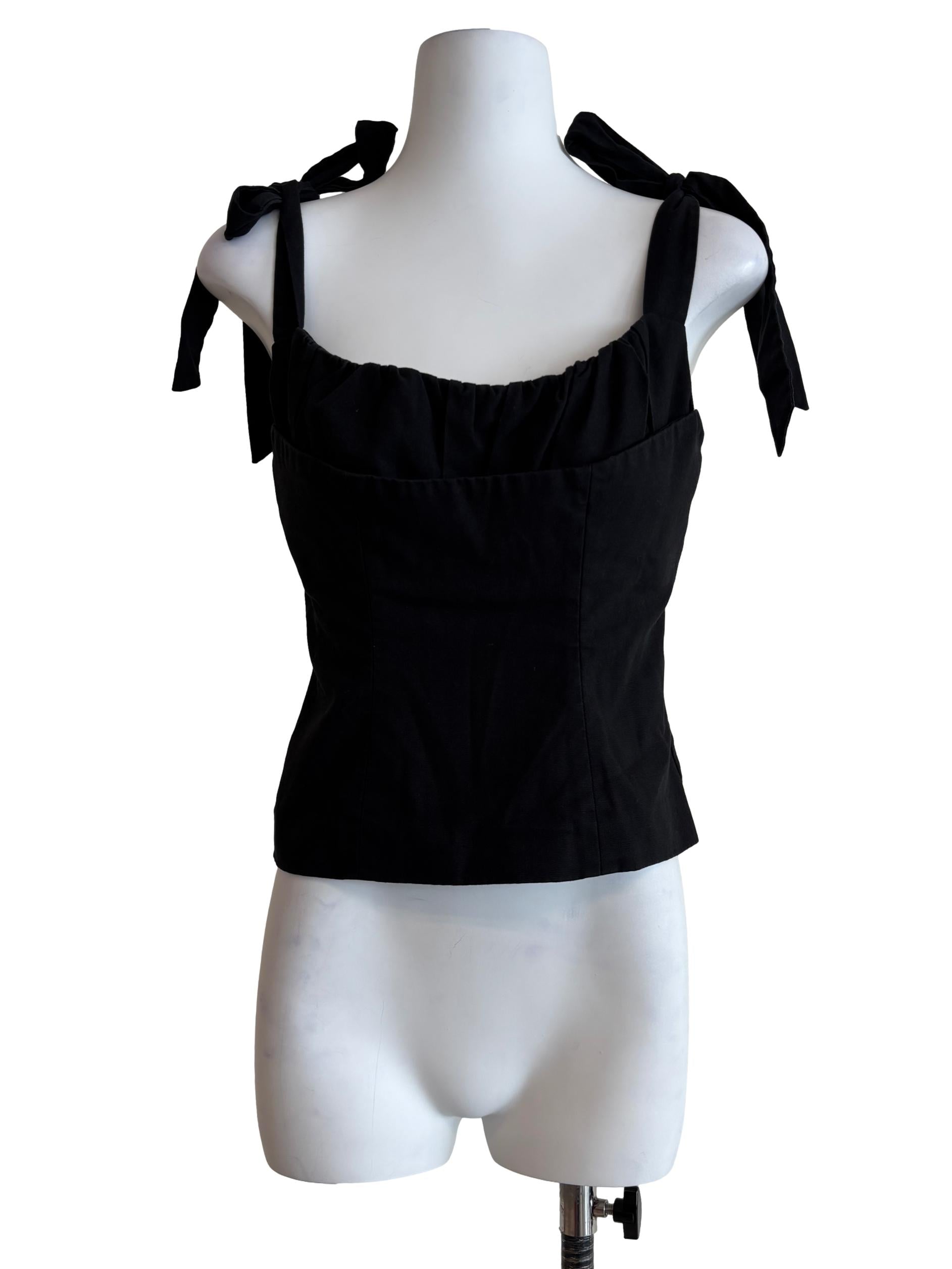 Raven Black Fitted Cami Top