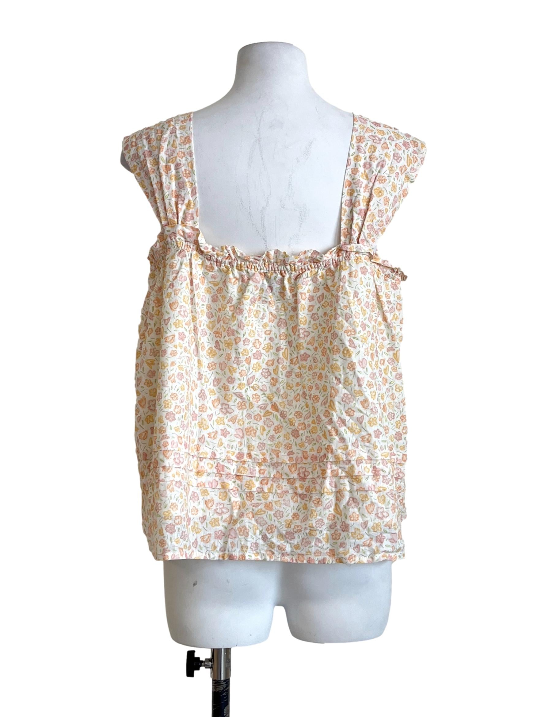 Butterscotch Yellow Square Sleeveless Top