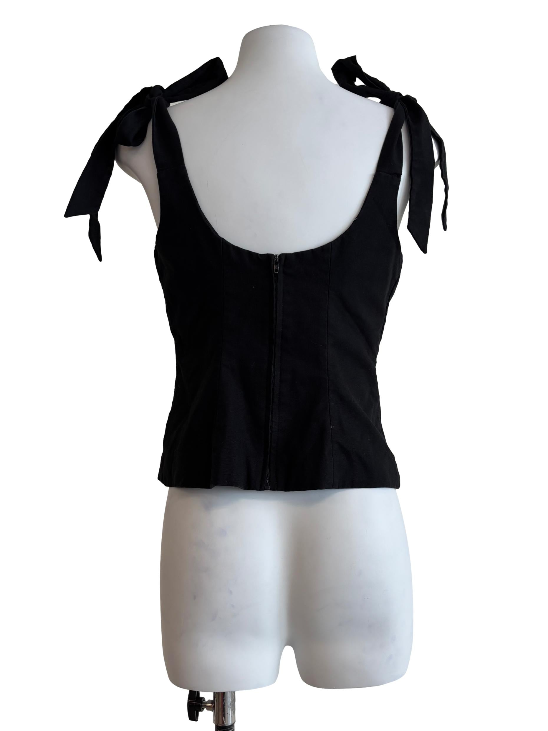 Raven Black Fitted Cami Top