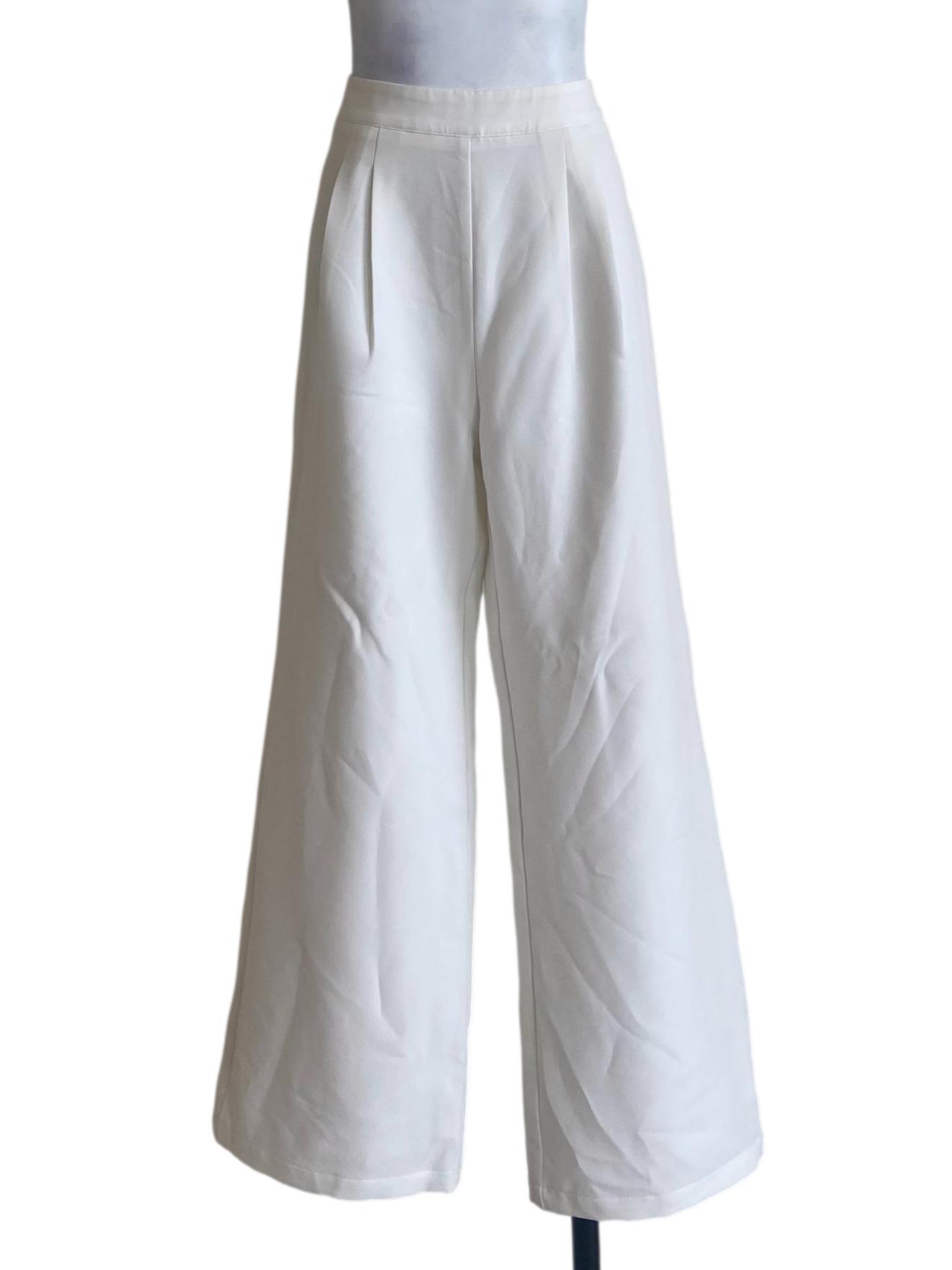 White Highwaist Formal Pants