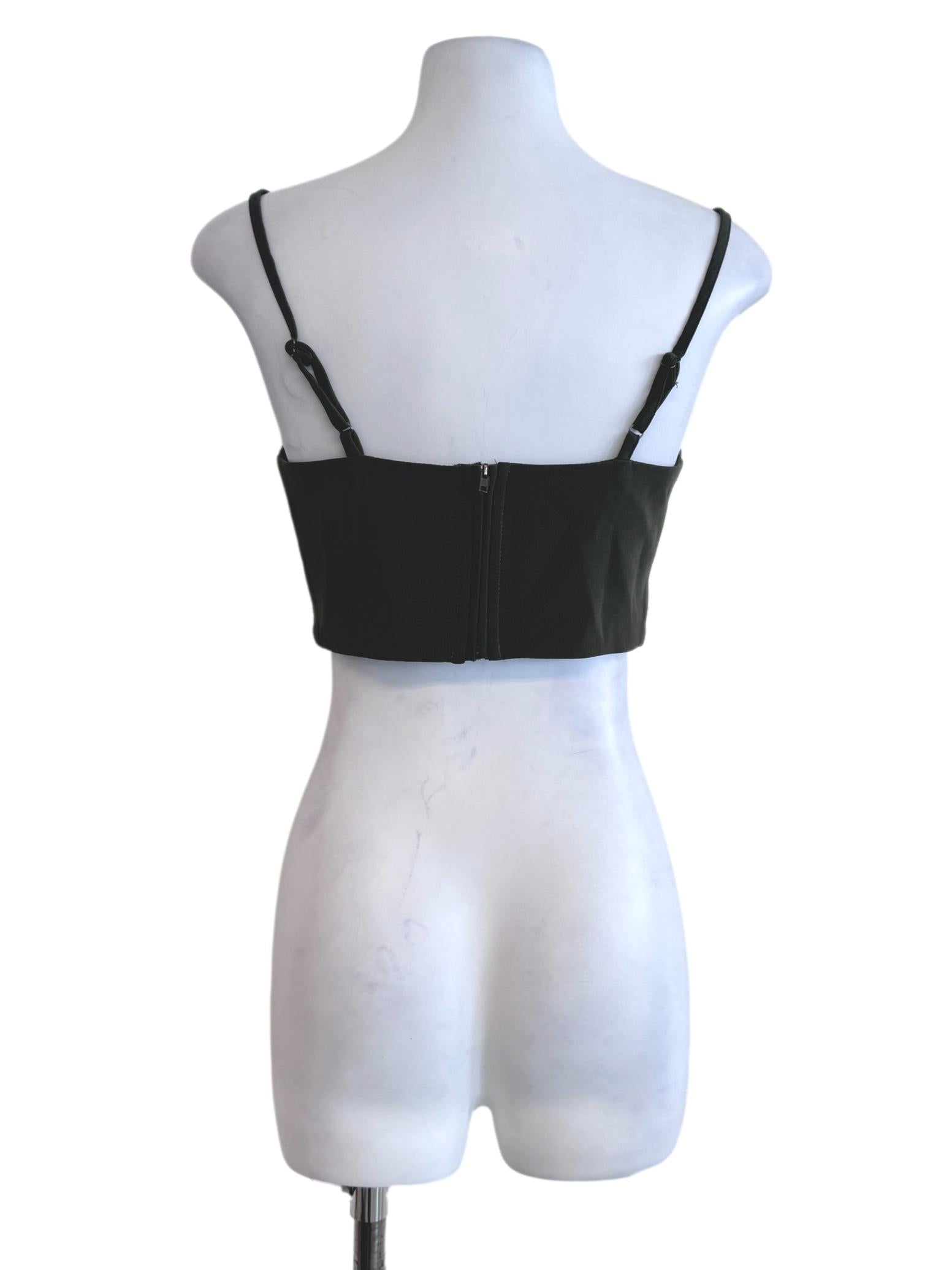 Seaweed Green Crop Top