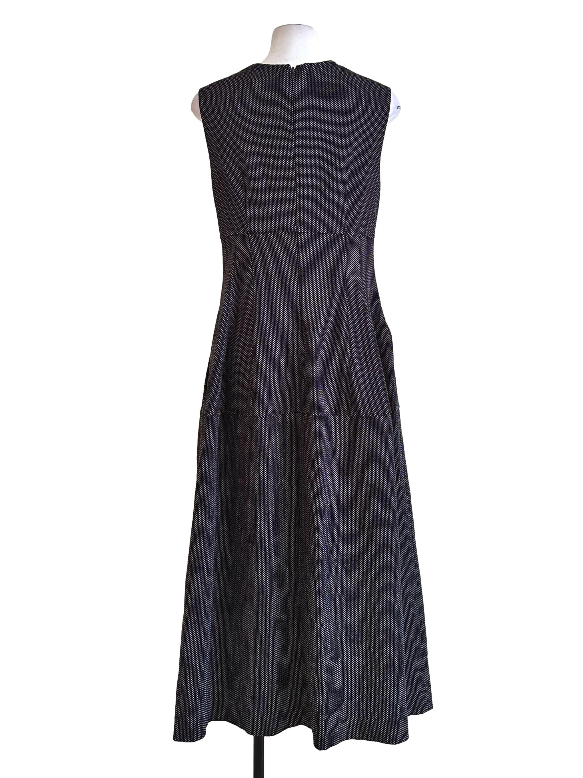 Black Polka Dots Pattern Maxi Dress