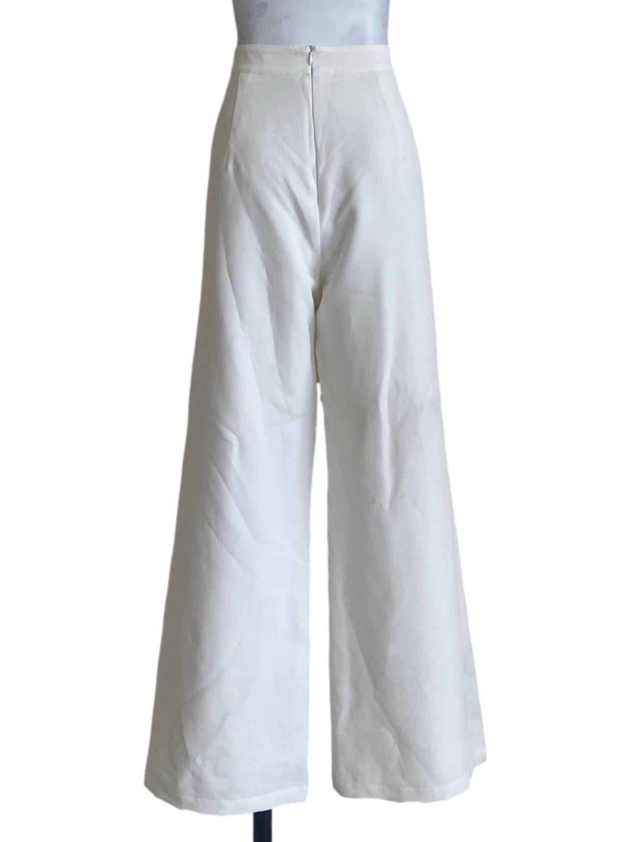 White Highwaist Formal Pants
