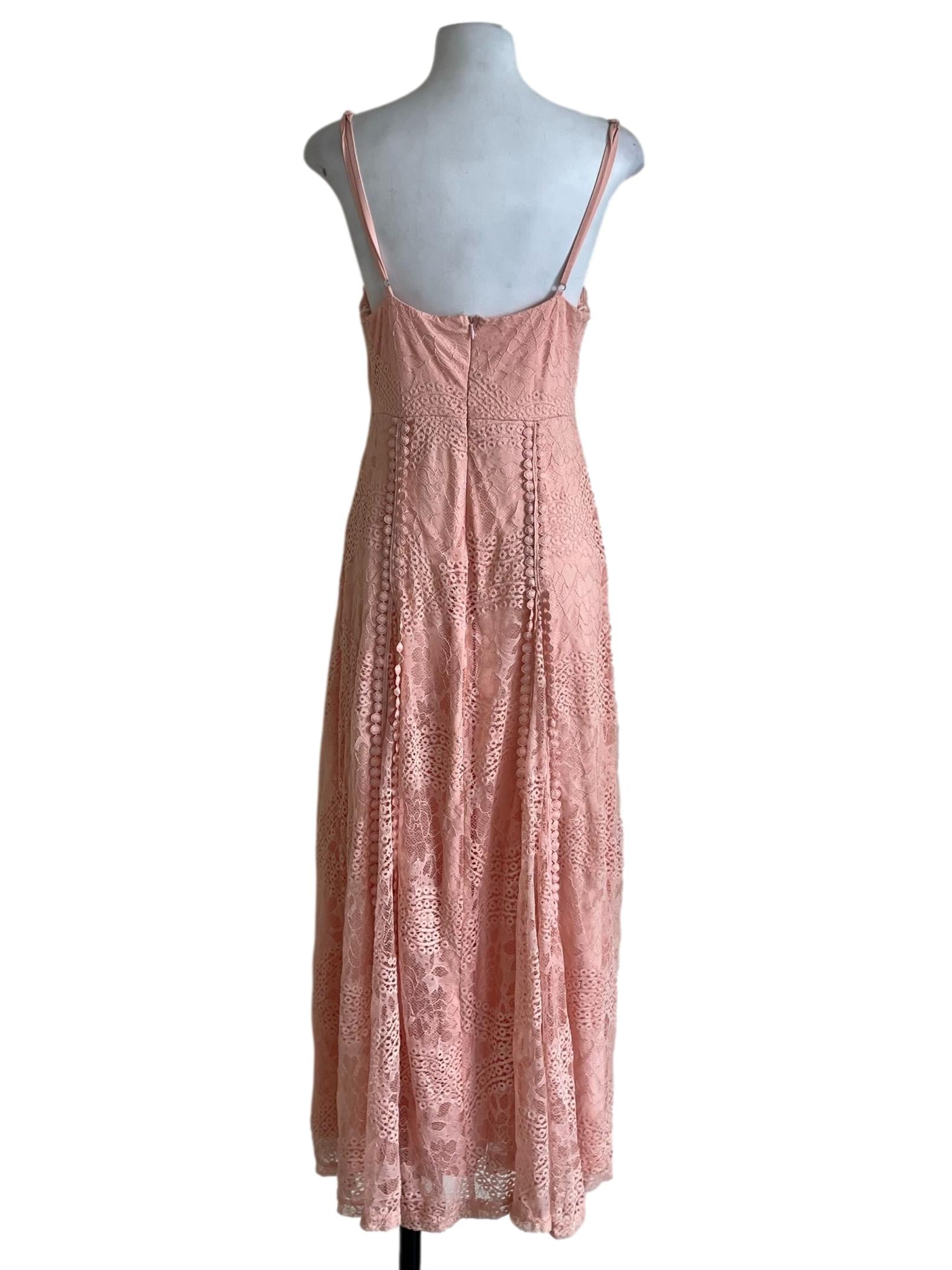 Blush Pink Lace Babydoll Dress