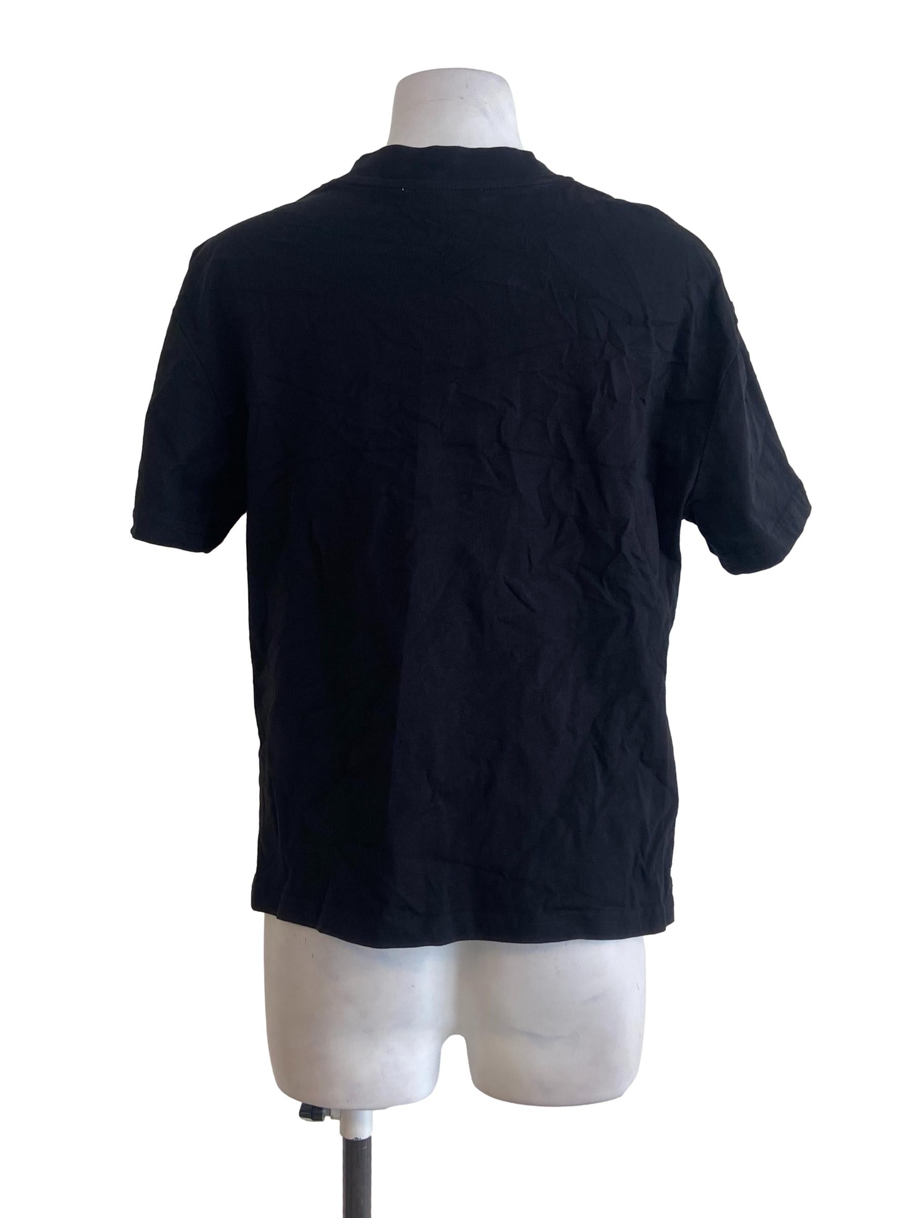 Black Plain Jewel Neck Blouse