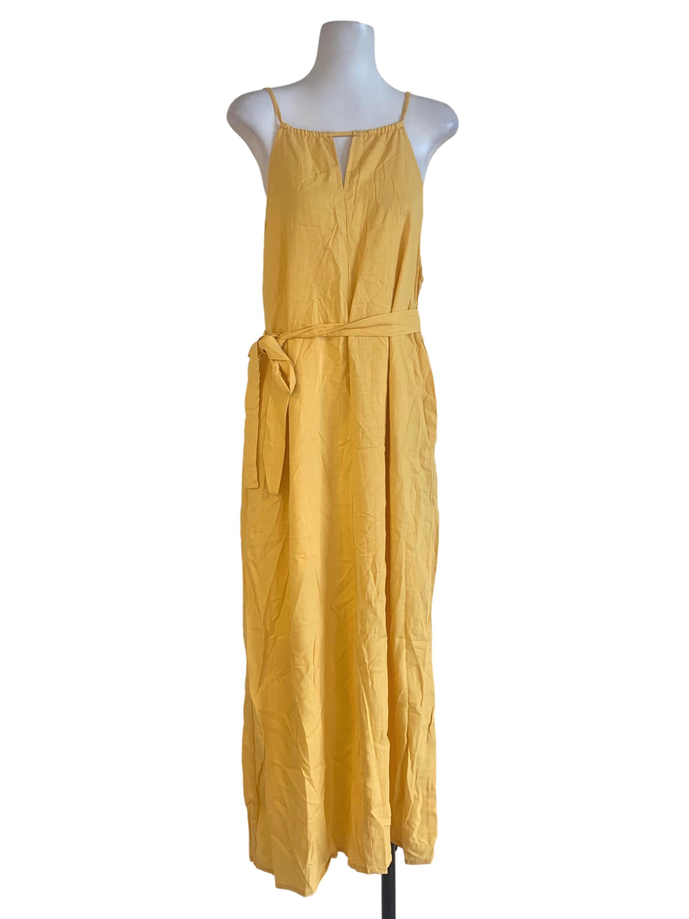 Blonde Yellown Spaghetti Strap Dress
