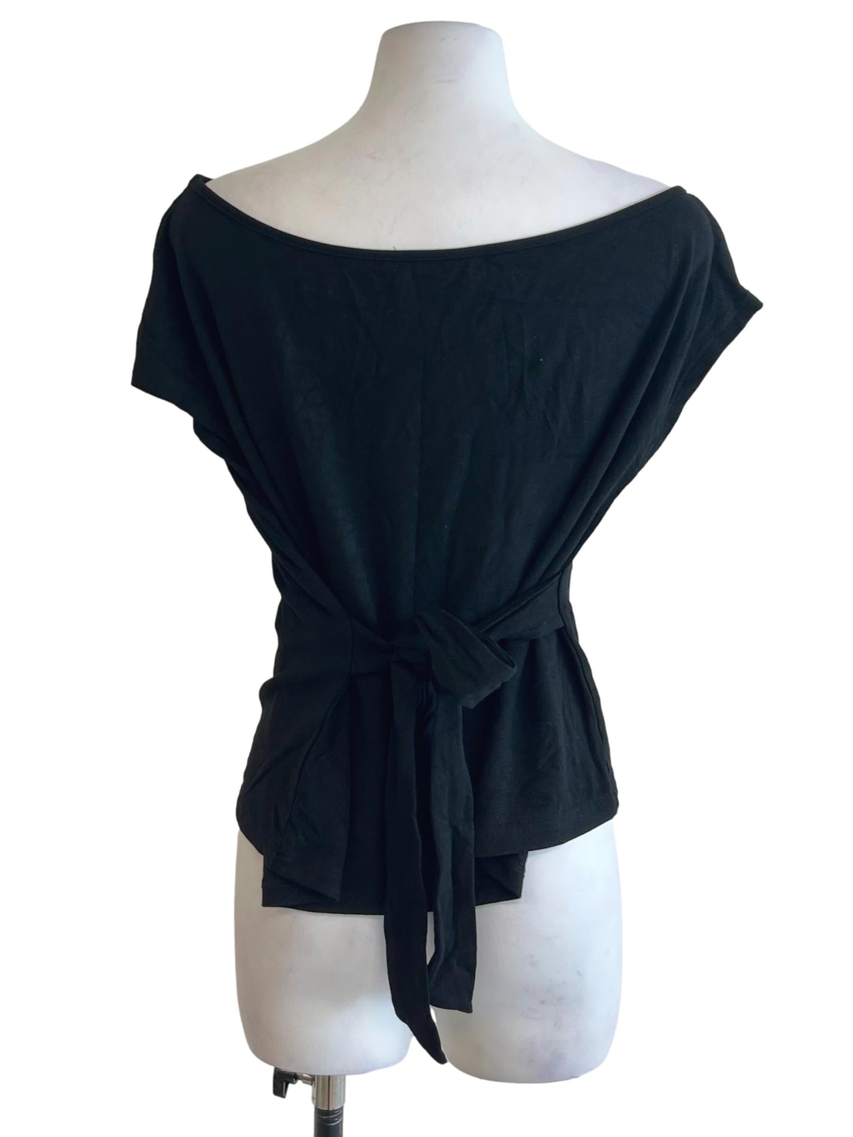 Black Off-Shoulder Cap Sleeve Top